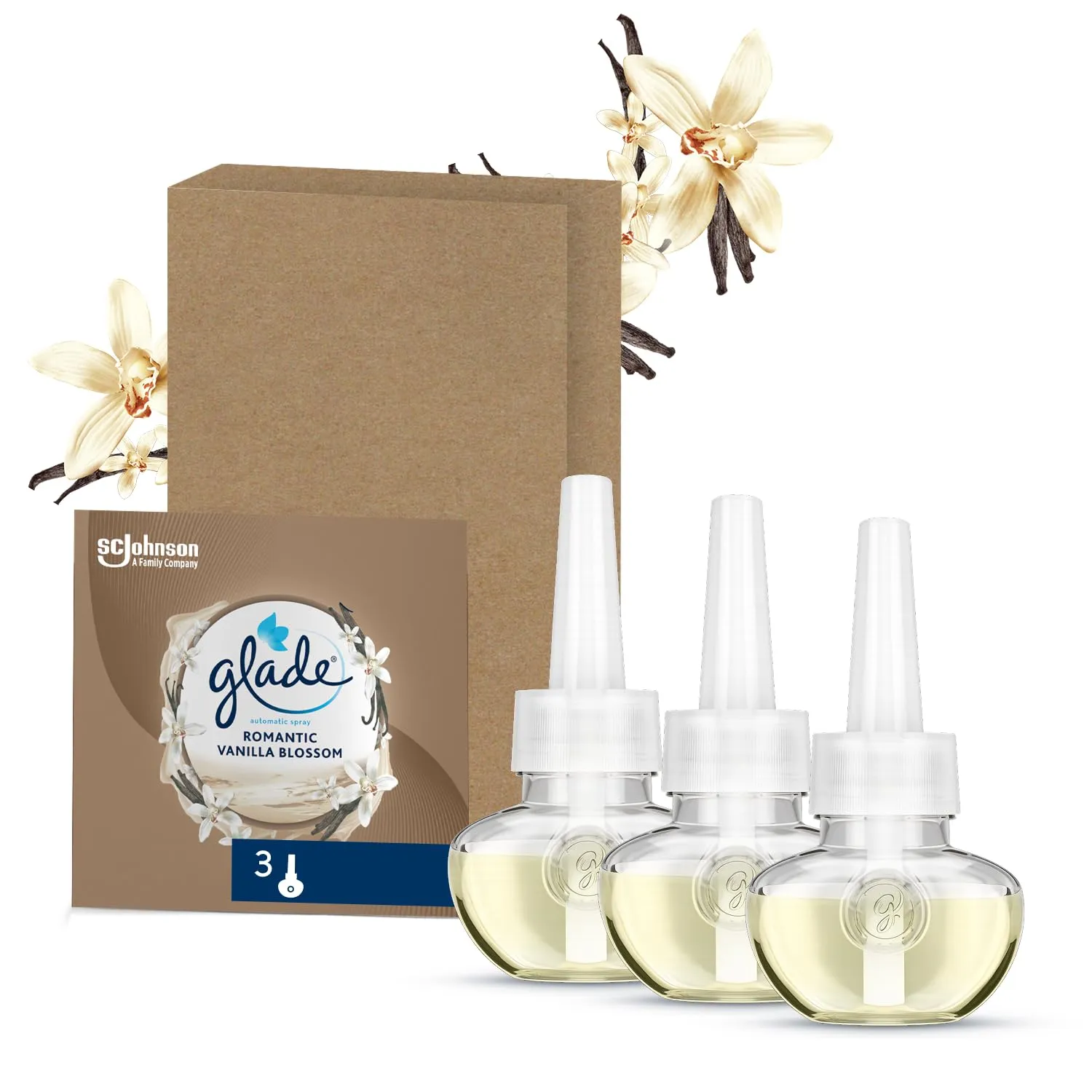 Glade Liquido Elettrico Profumatore per Ambienti, Vaniglia, 3 Ricariche