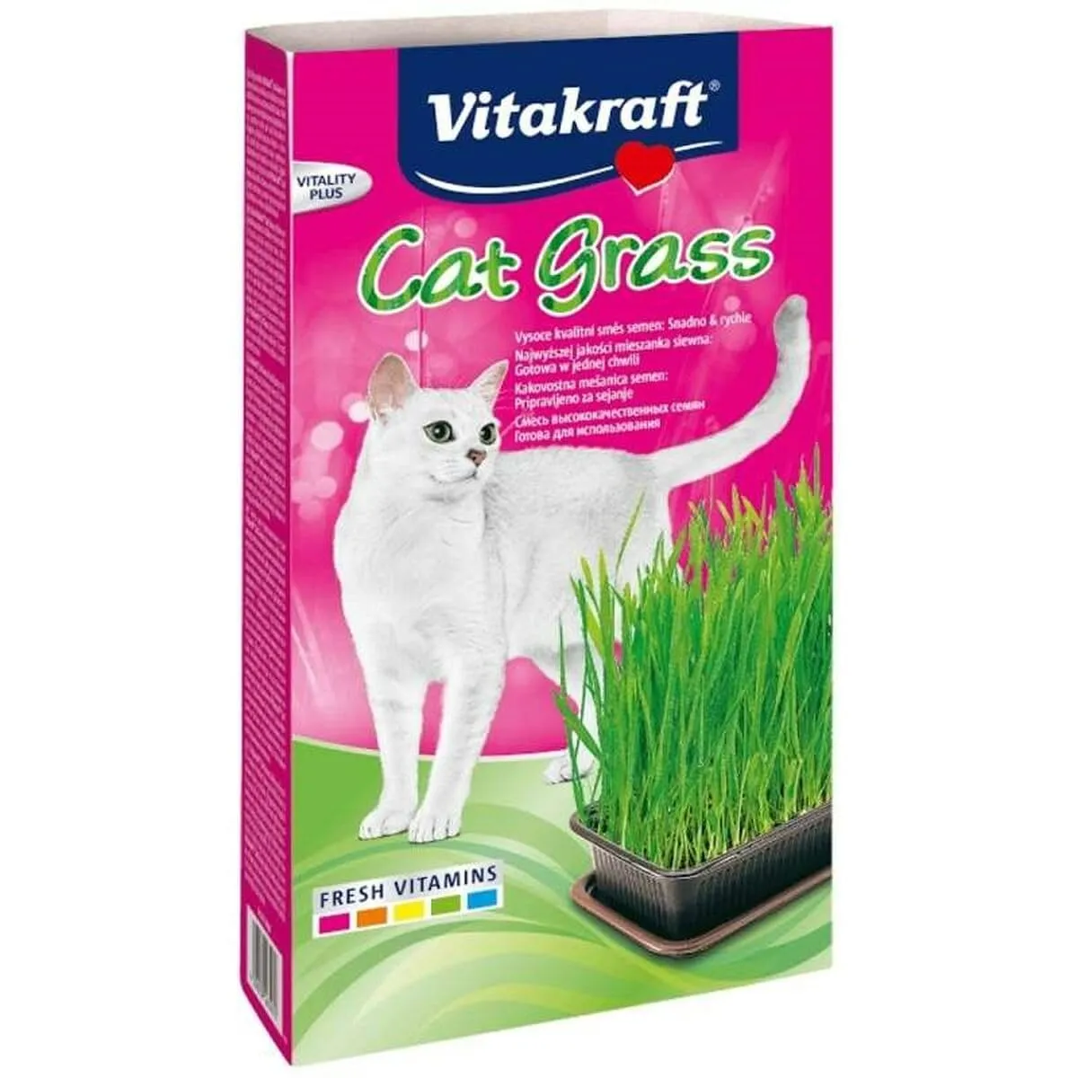 Vitakraft Ciotola erba gatti, miscela semi, gatti, crescita (1 x 120 g)