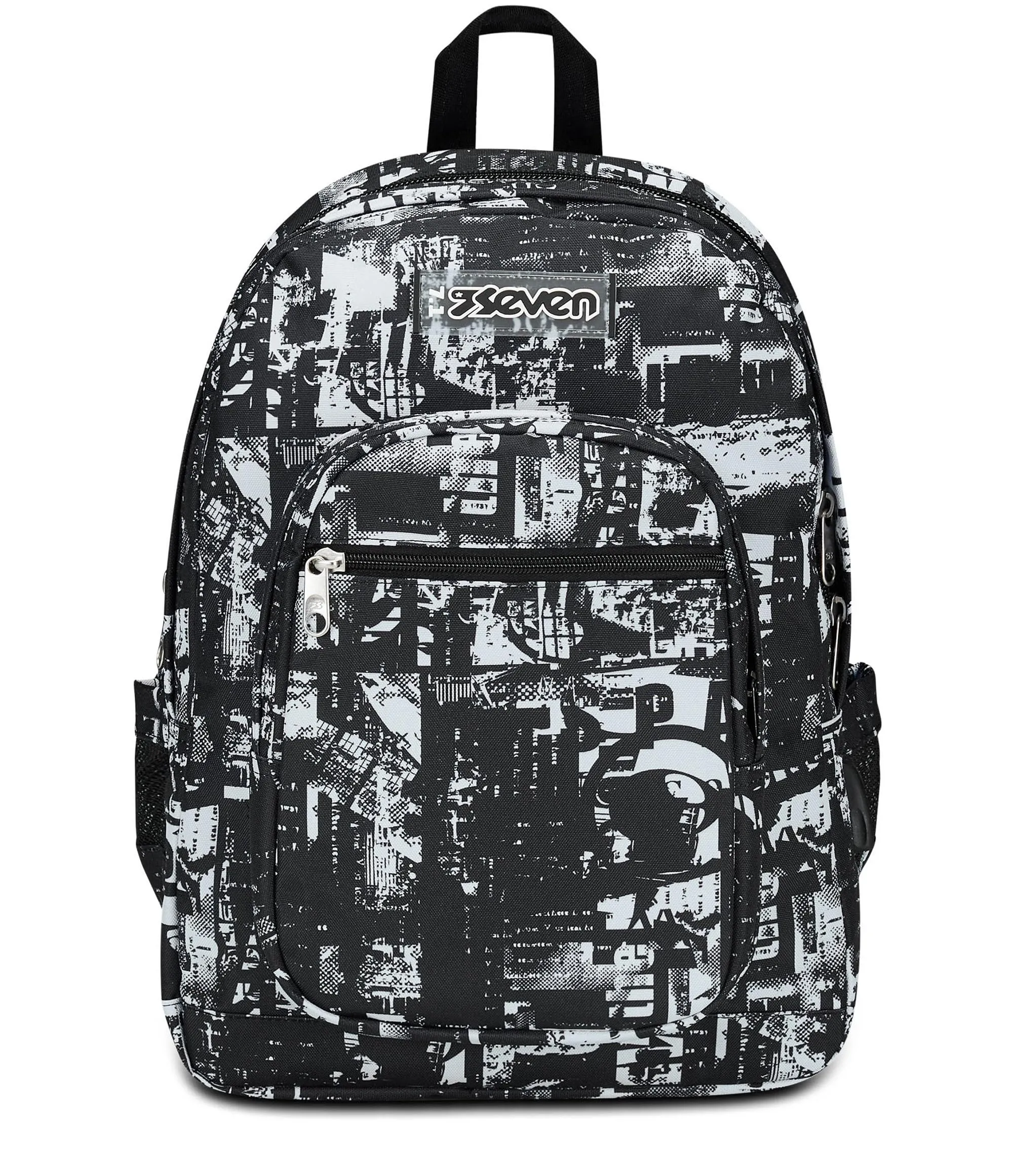 Seven Freethink Zaino Scuola Media Ragazzo, Scuola Elementare 34L, Doppio Scomparto, Tasca PC e Borraccia, Ricarica USB, Blu