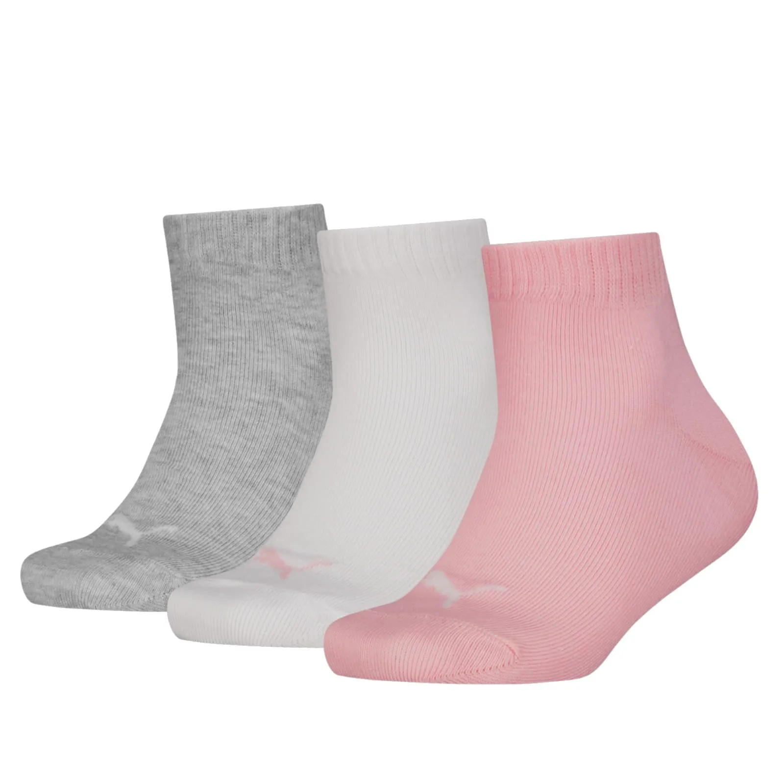 PUMA Quarter 3p, Calzini Unisex - Bambini e ragazzi, Rose Water - New, 35-38