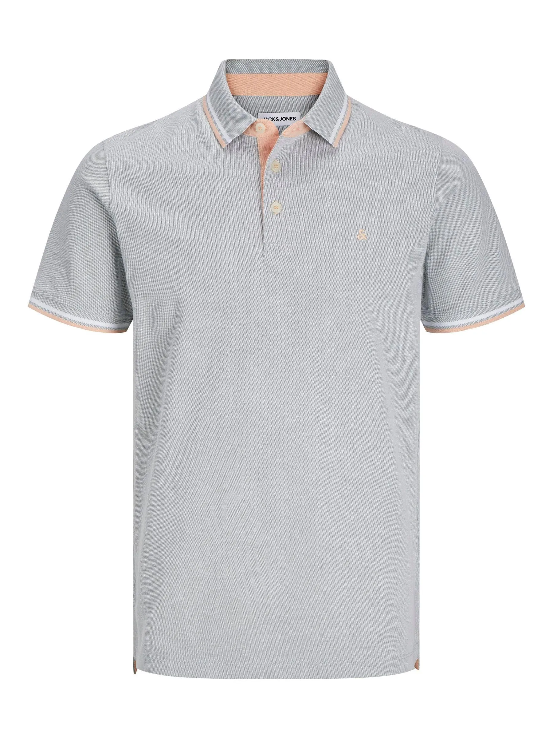 JACK&JONES Plus JJEPAULOS - Polo SS Noos Pls, Verde Iceberg. Dettagli: Play, 5XL