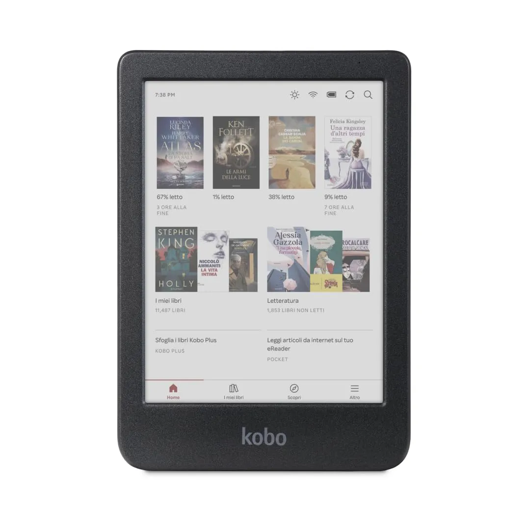 Kobo Clara Colour | eReader | Display antiriflesso a colori E Ink Kaleido™ 3 da 6” | Modalità Scura| I Audiolibri | Impermeabile (Nero)