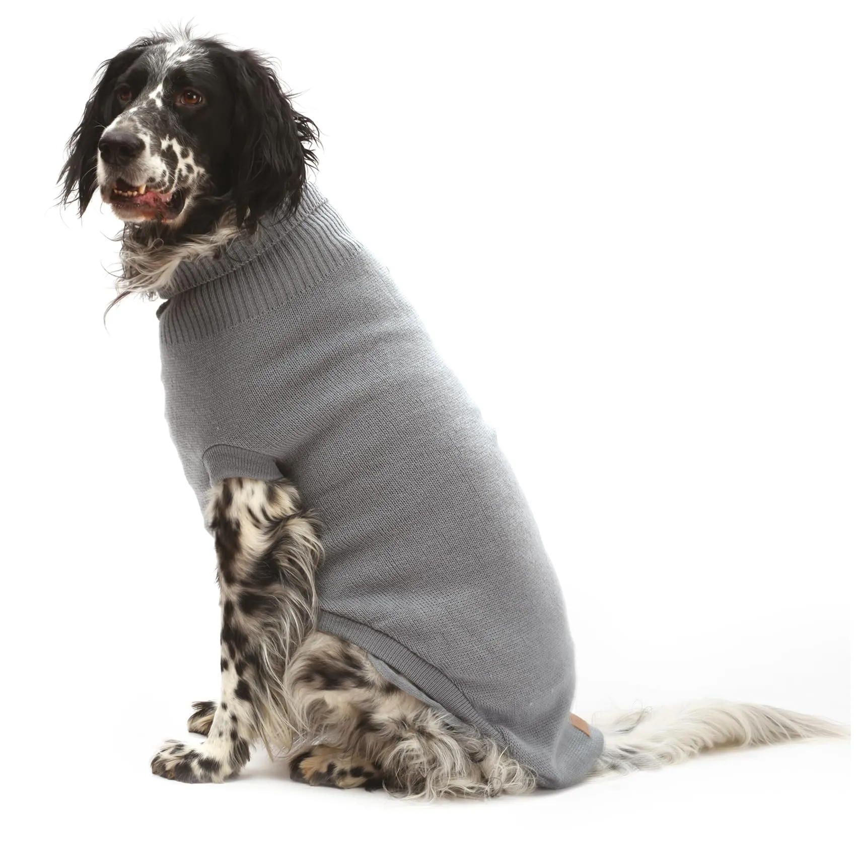 Croci Moscow - Maglioncino dolcevita invernale per cani, giacca cappotto con foro guinzaglio pettorina e elastici zampe, colore Grigio, taglia 25 cm