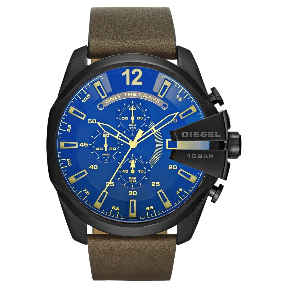 Diesel Orologio Cronografo Quarzo Uomo con Cinturino in Pelle DZ4401