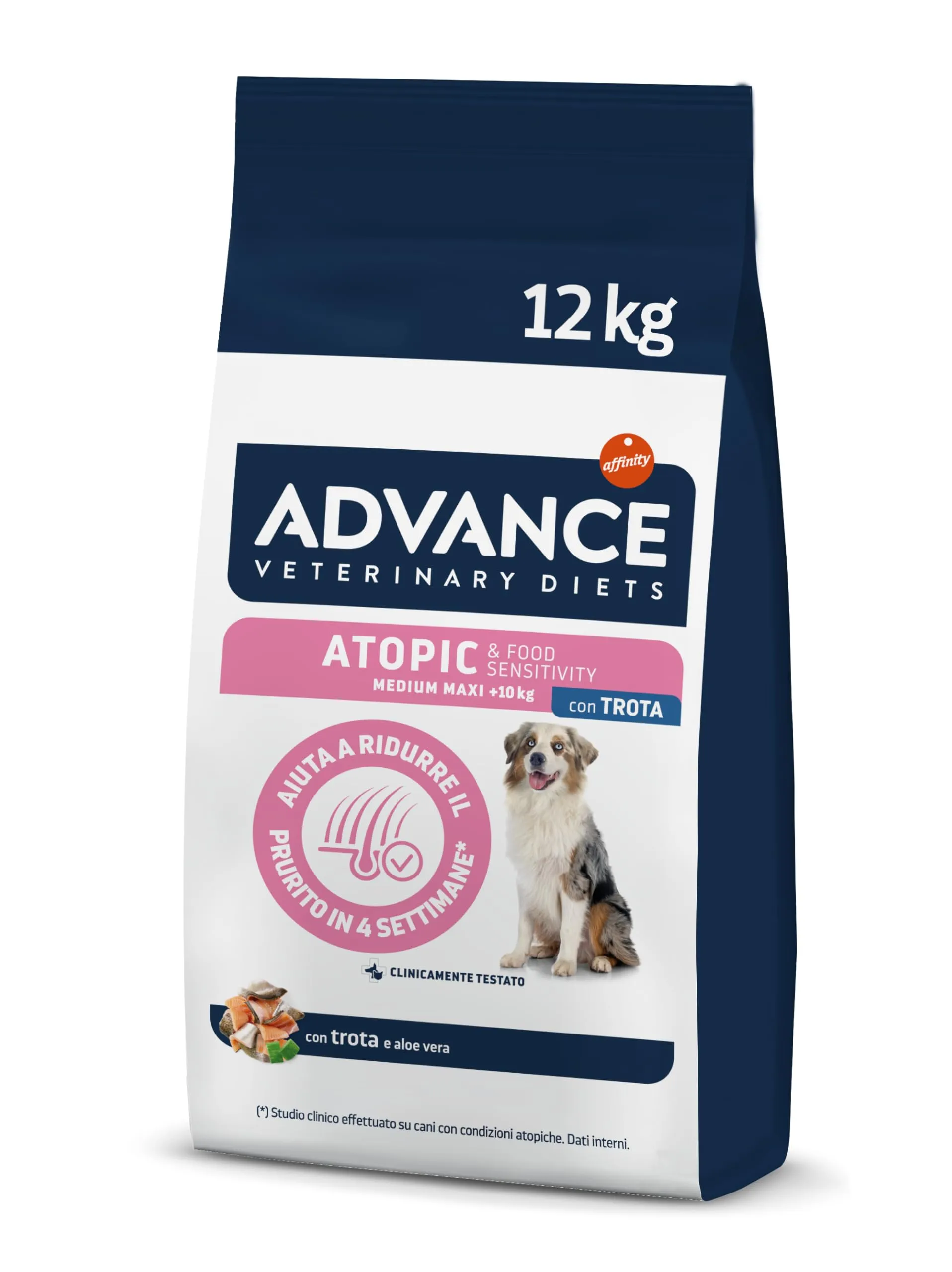 Advance Veterinary Diets - Atopic Medium-Maxi - Cibo per Cani con Problemi di Dermatite Atopica con Trota - 12kg