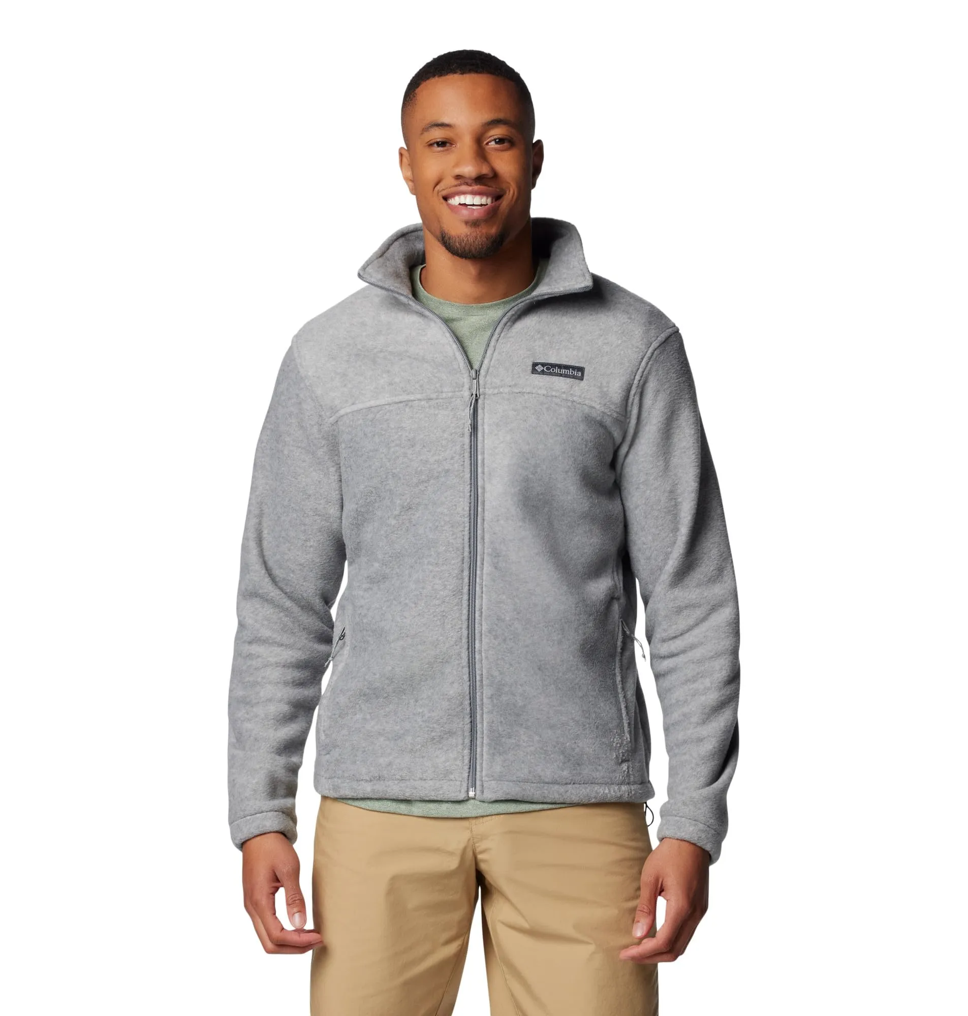 Columbia Steens Mountain Full Zip 2.0, Giacca in pile Uomo, Light Grey Heather, XL