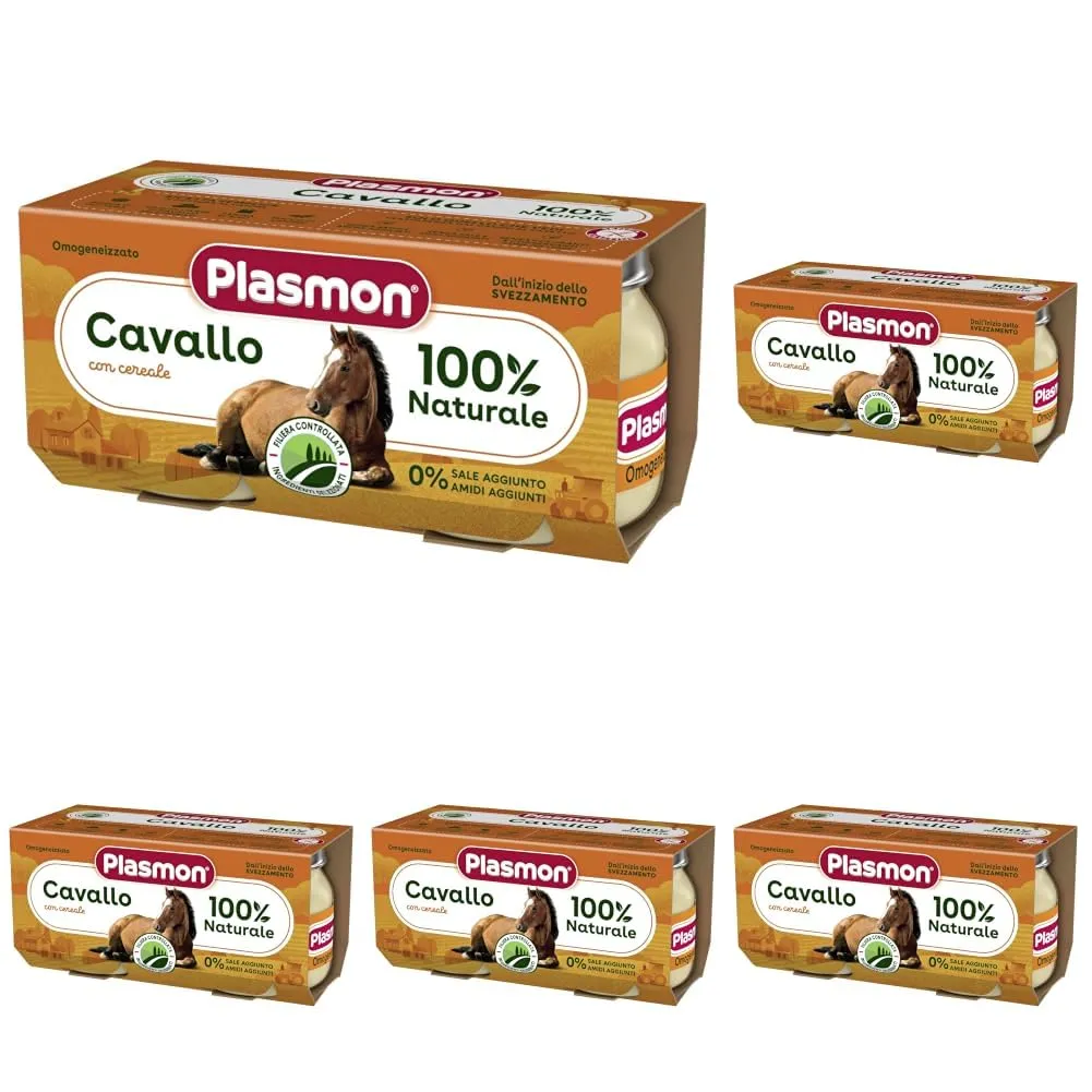 Plasmon Omogeneizzato Cavallo 2x80g (Confezione da 5)