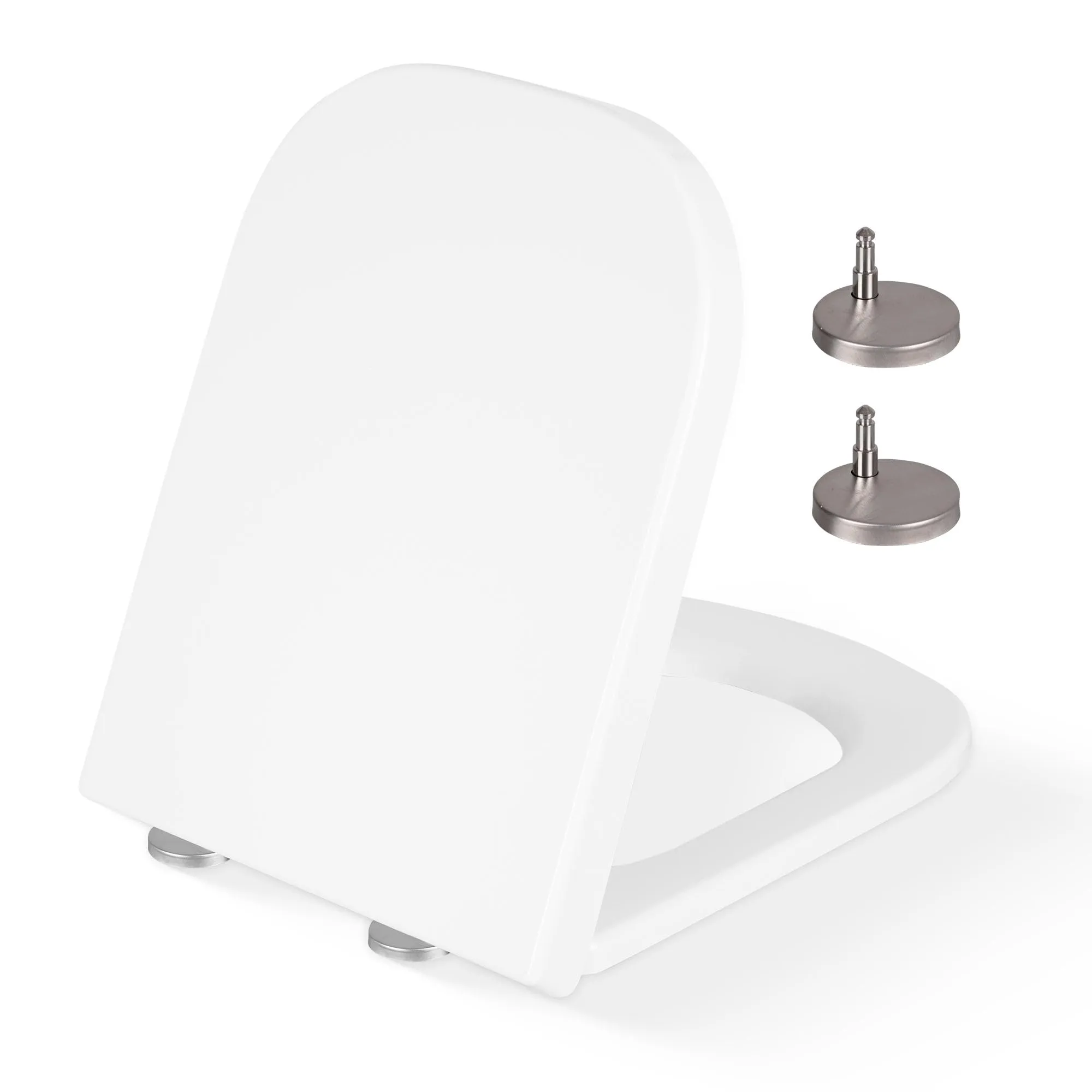 CUQOO copriwater universali | coperchio water - sedile wc bianco quadrato