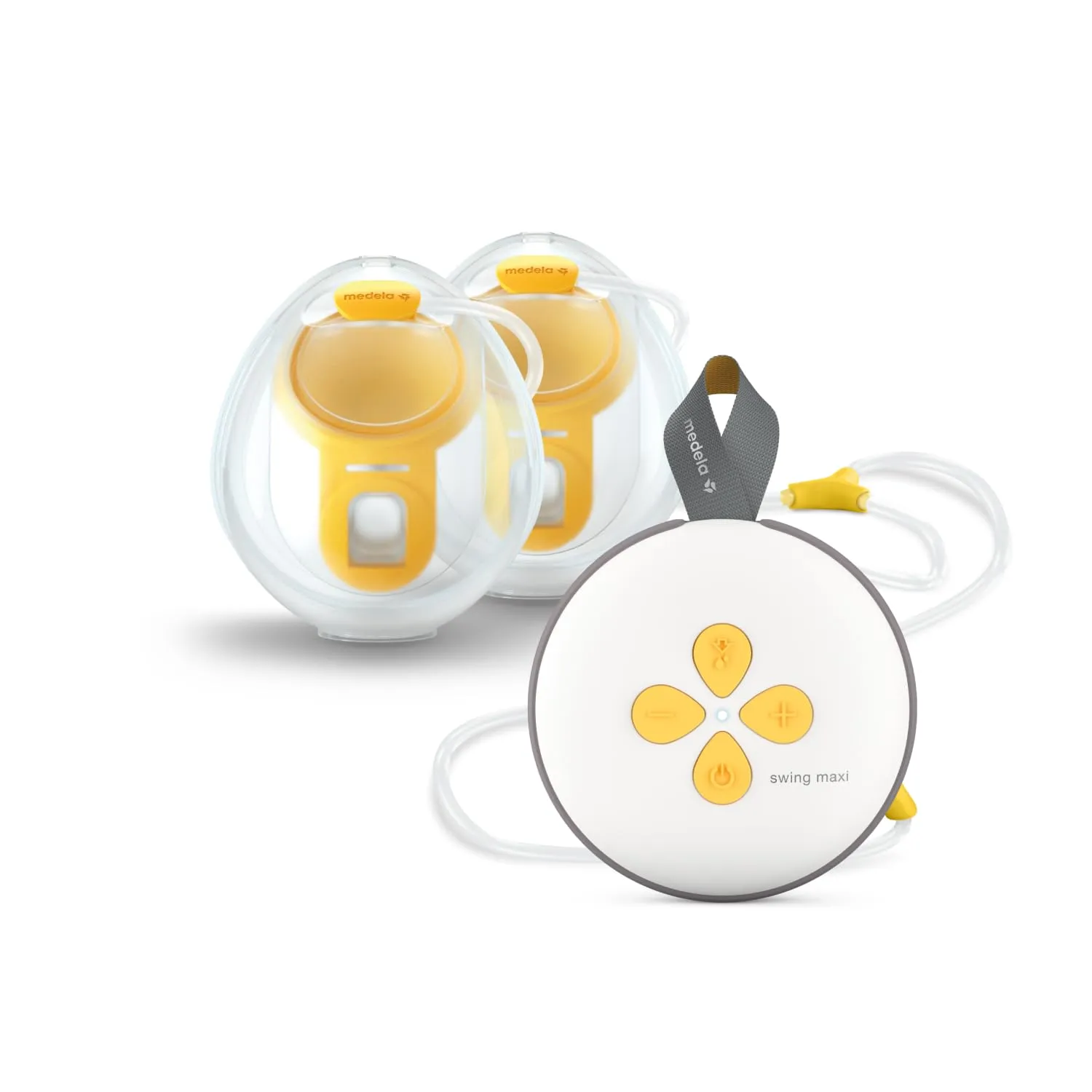 Medela Swing Maxi Hands-Free Tiralatte Elettrico Doppio, Design Portatile ideale in Viaggio, Facile e Intuitivo da usare, Compatibile con App Medela Family