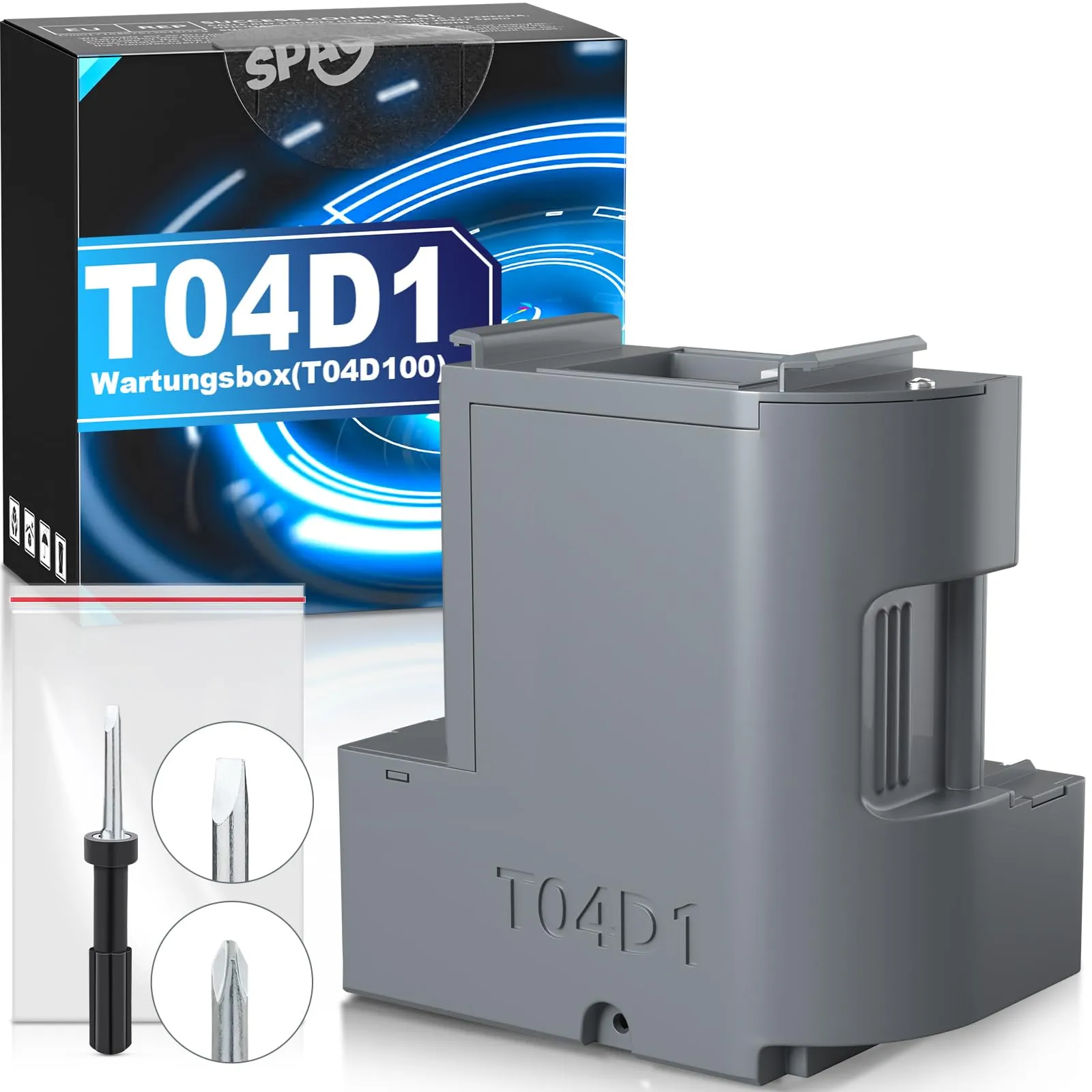 Spaceink Scatola di manutenzione T04D1/T04D100, compatibile con stampanti Epson ET-15000, ET-4750, ET-3750, ET-4850, ET-3850, ET-3700, ET-4856, ET-5150, ET-5170, cassetta di manutenzione C13T 04D10 0