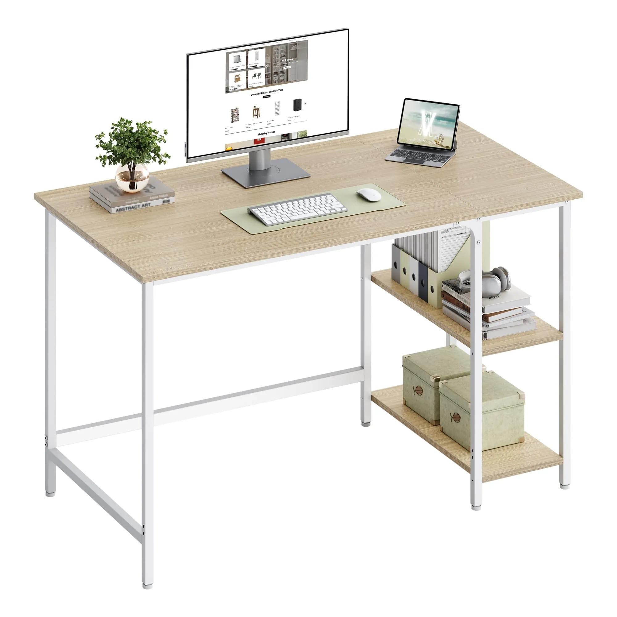 VASAGLE Scrivania per Computer, Scrittoio Moderno, 120 x 60 x 76 cm