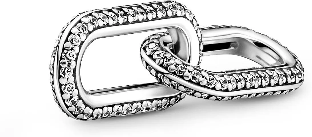 PANDORA ME Link doppio in argento Sterling con zirconia cubica trasparente