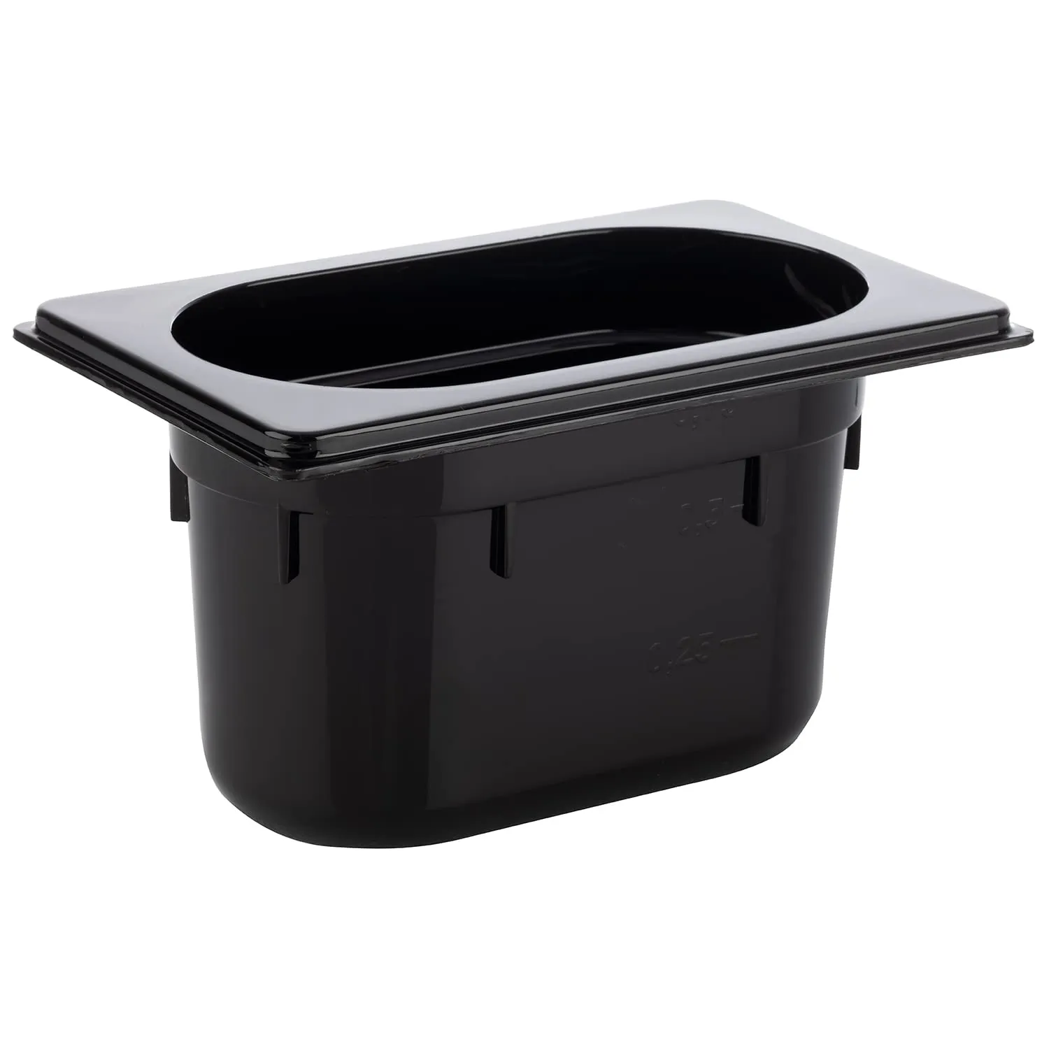 APS 82081 GN 1/9 Contenitore Gastronorm in Policarbonato Dimensioni 176 x 108 mm Altezza 100 mm Volume 1 Litro Nero
