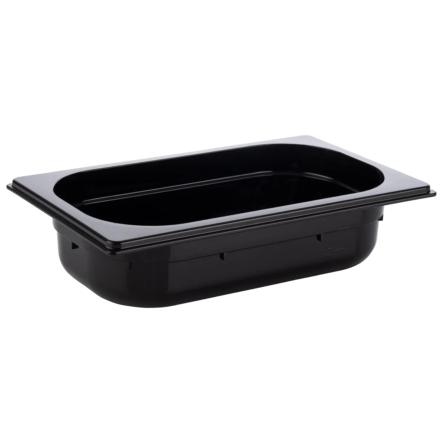 APS 82072 GN 1/4 Contenitore Gastronorm in Policarbonato Dimensioni 264 x 162 mm Altezza 65 mm Volume 1,7 Litri Nero