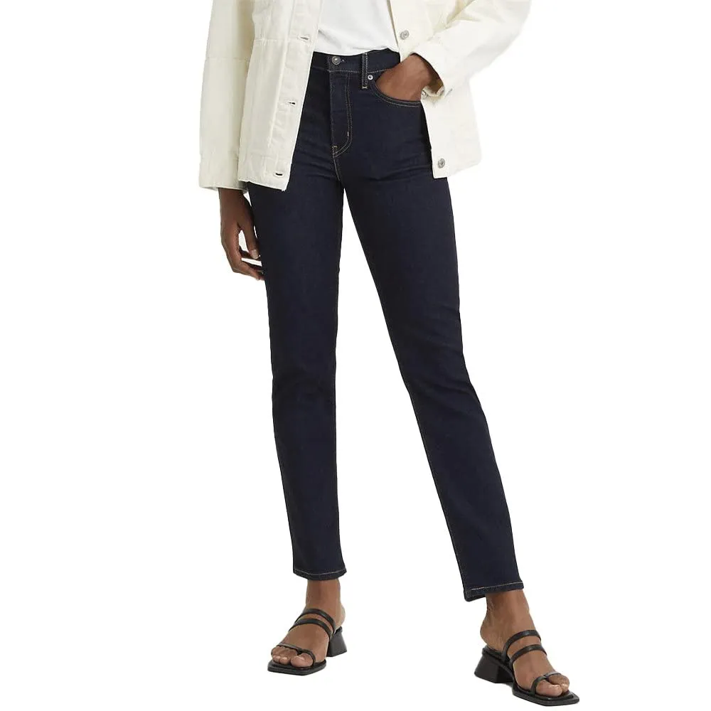 Levi's 724 High Rise Straight, Jeans Donna, Blue Wave Rinse, 25W / 28L