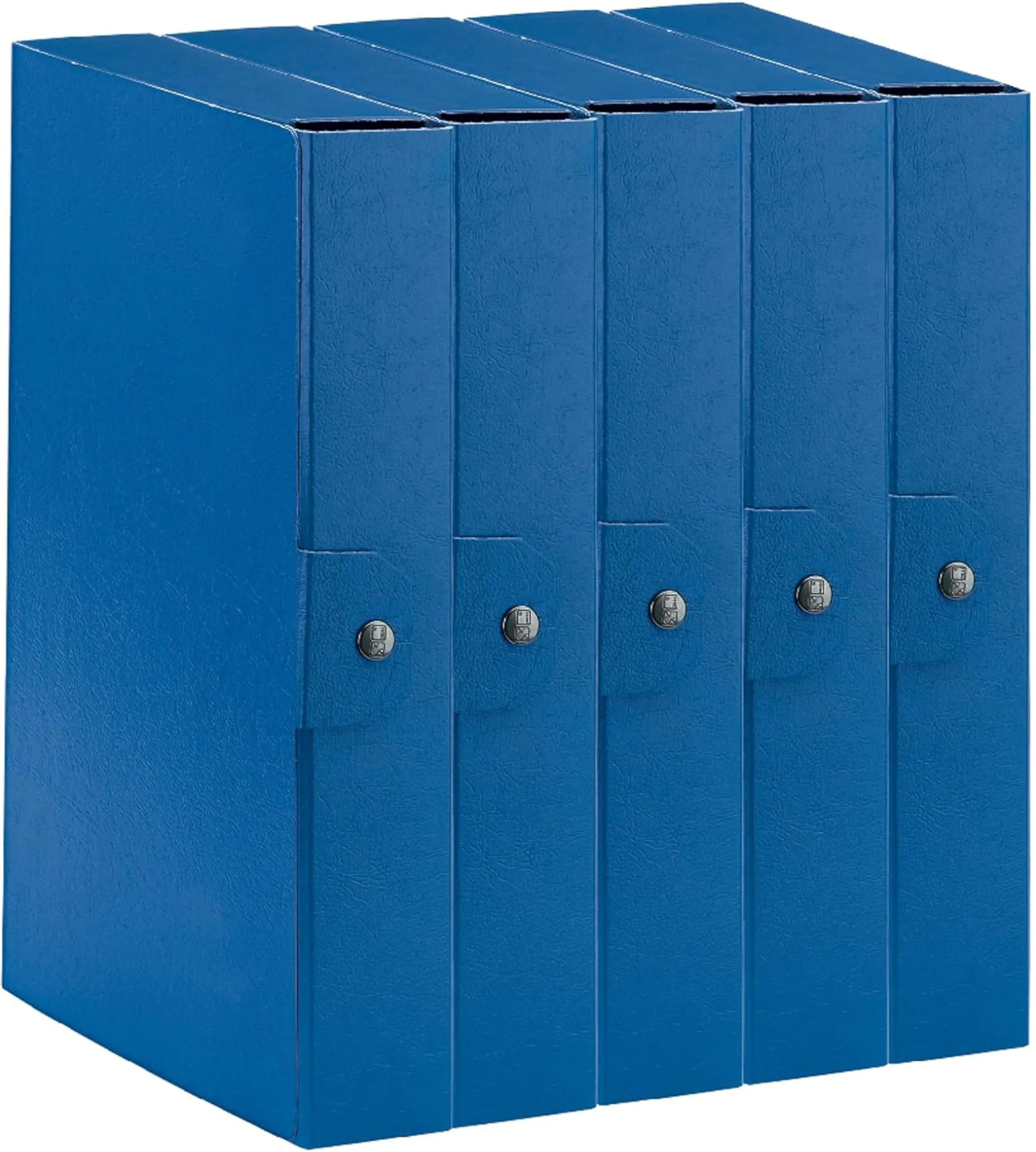 Esselte C26 EUROBOX 5 Cartelle Progetti Archivio 25 x 35 cm Dorso 6 cm, Blu