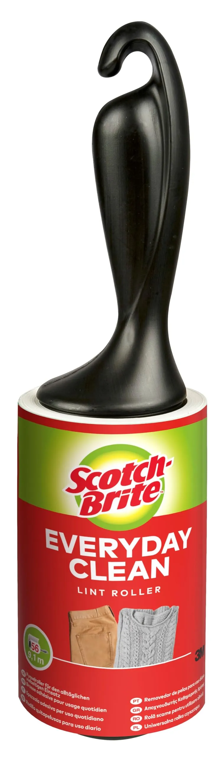 Scotch-Brite Spazzola Adesiva Levapelucchi - 1 Rullo 56 Fogli - Ottimo per peli di Animali, Abbigliamento, Mobili