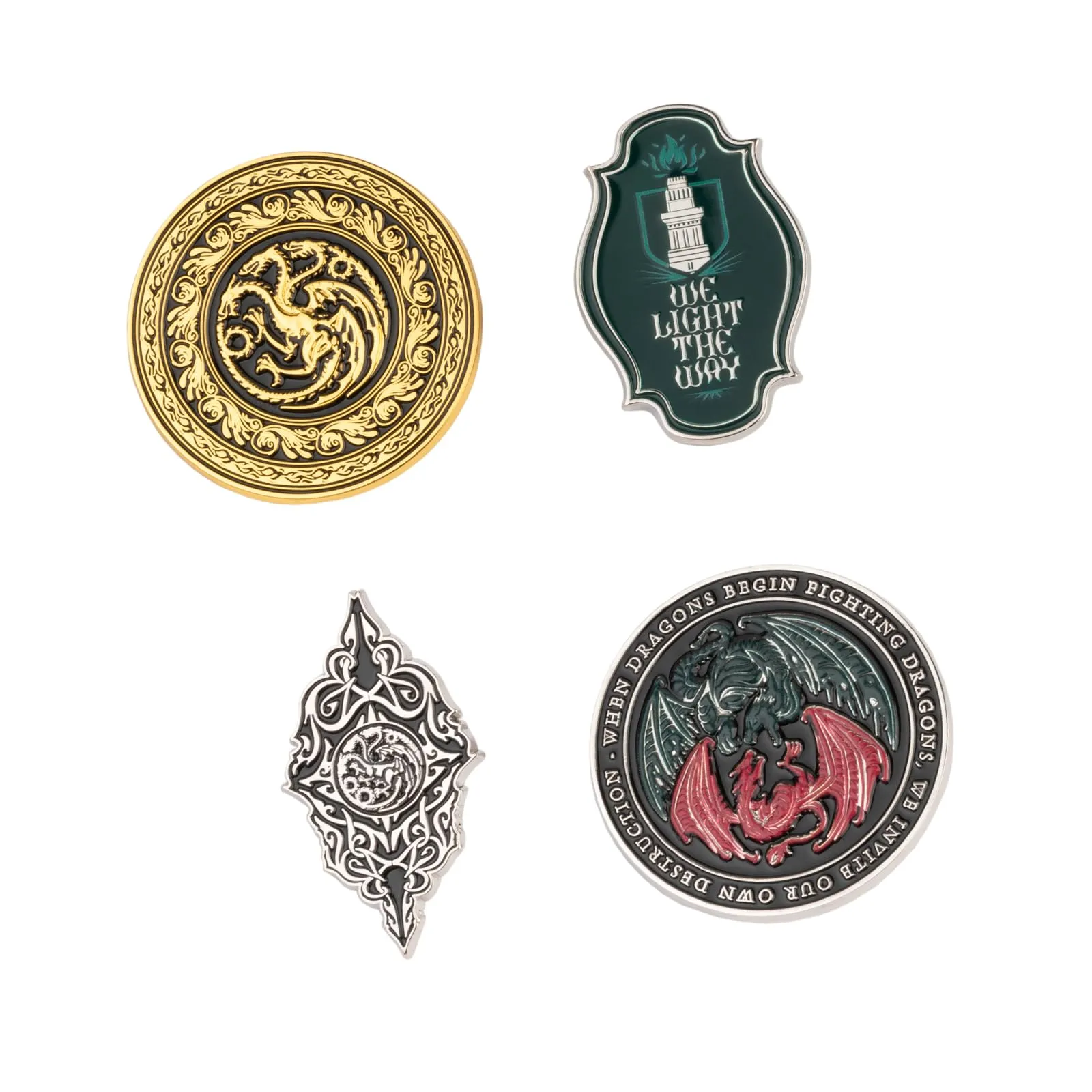 Grupo Erik House of Dragon Set 4 Spille Smaltate | Spillette Scatola Regalo