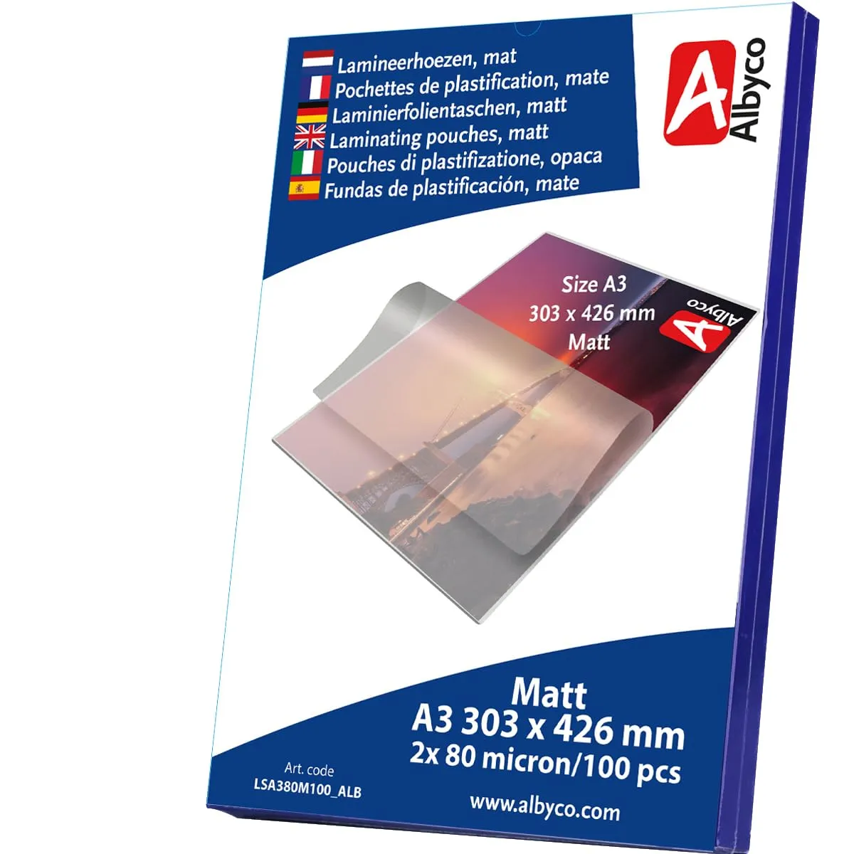 100x Plastificatrici Albyco A3 2x80 Mic | Protezione Opaco e Pro