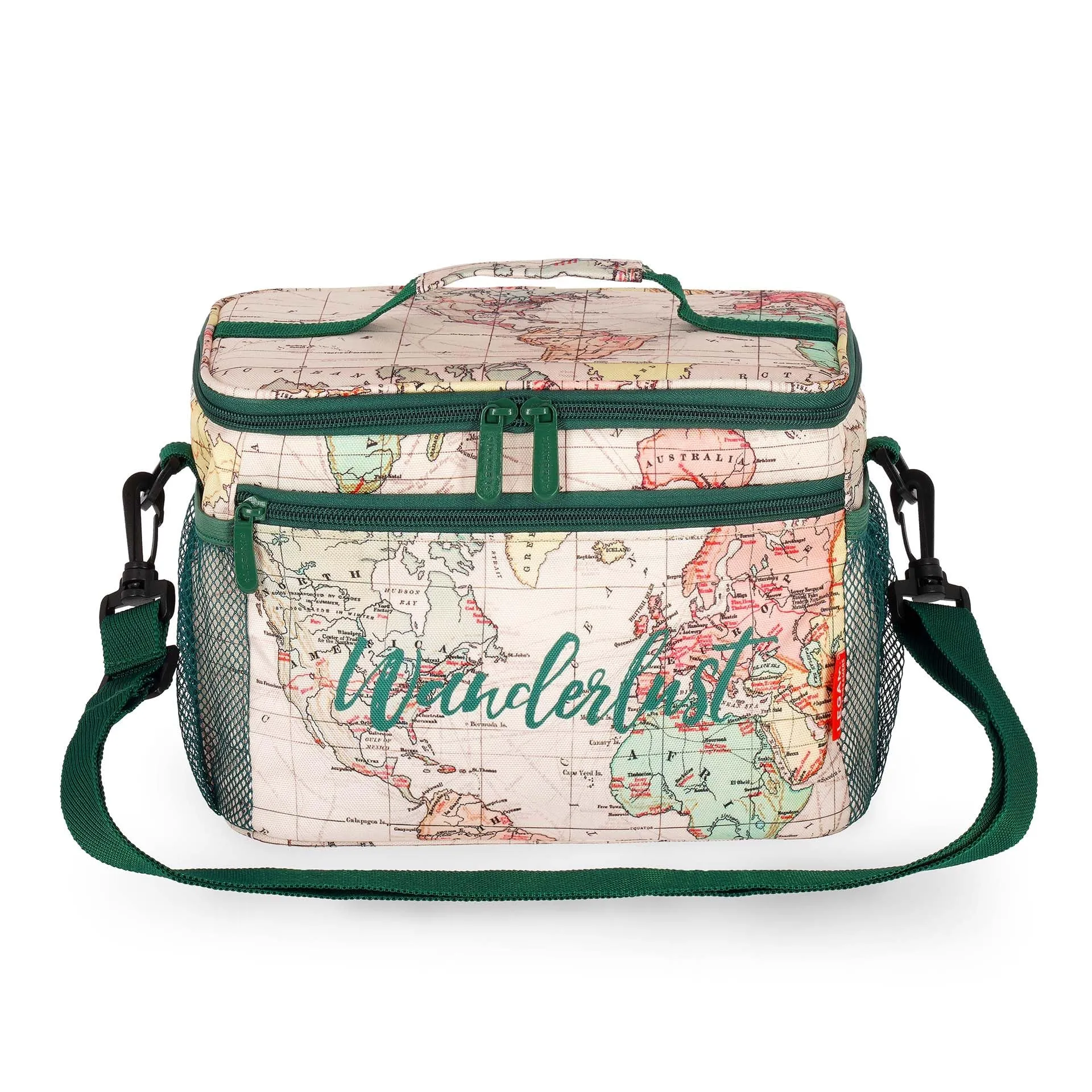 Legami - Isolierte Lunch-Tasche, Thema Travel, Thermotasche für Mittagessen, Großes Fassungsvermögen 7,7 Liter, Verstellbarer Schultergurt, 28 x 17 x 15 cm