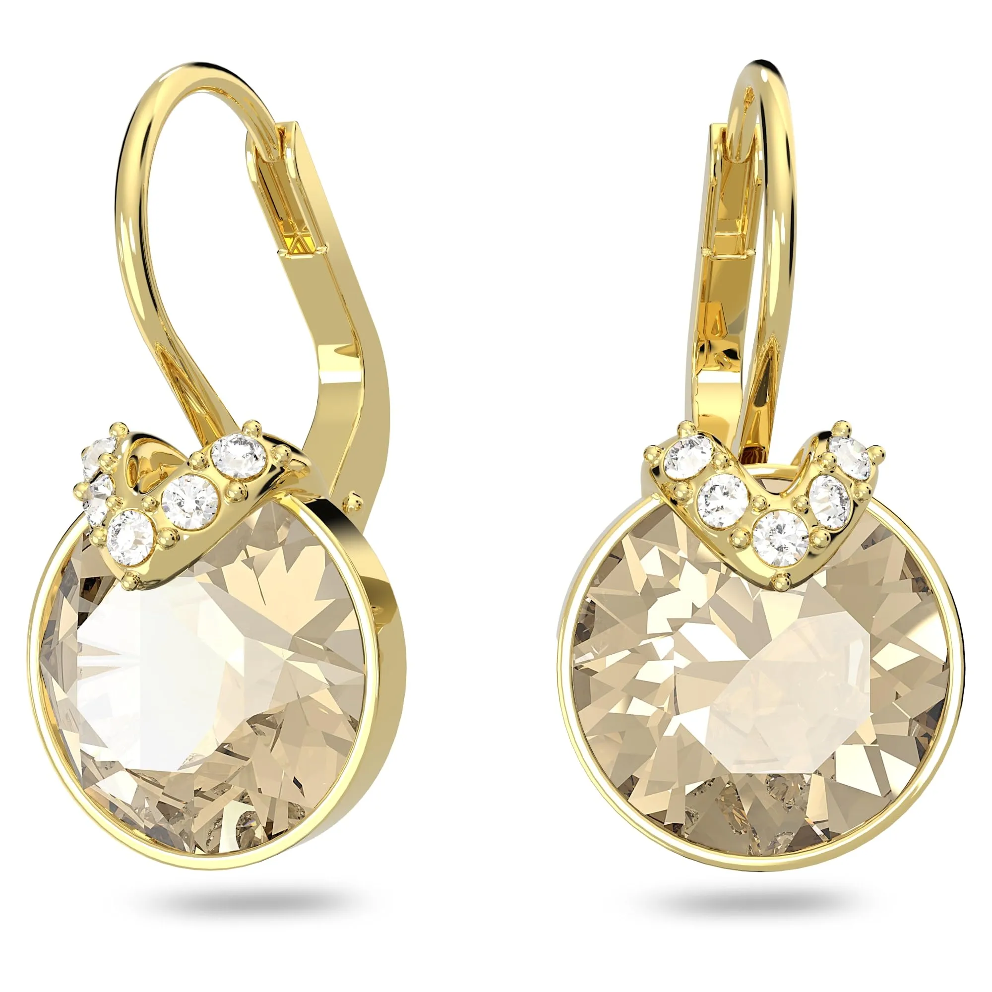 Swarovski Orecchini pendenti Bella V, Taglio Round, Tono dorato, Placcato color oro