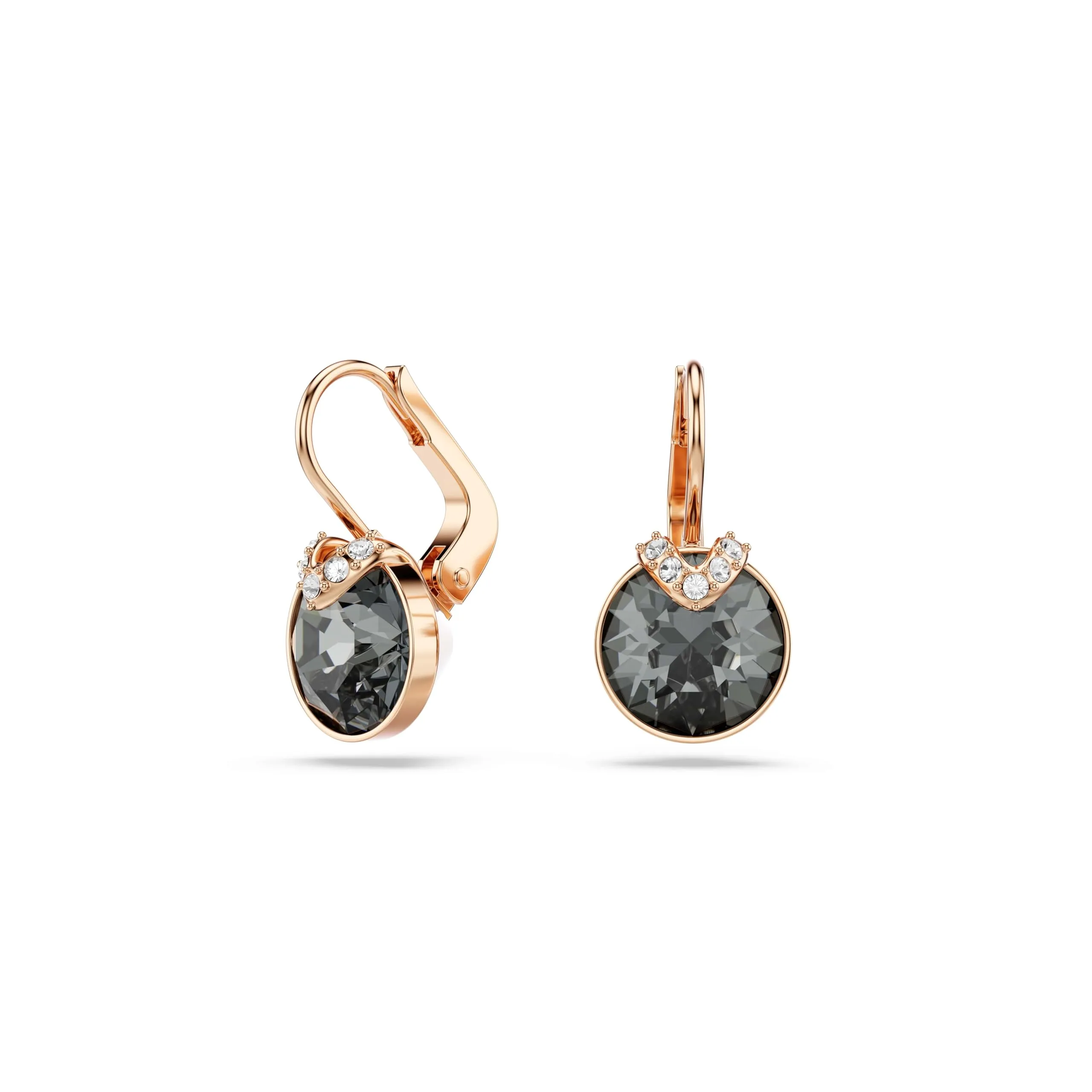 Swarovski Orecchini pendenti Bella V, Taglio Round, Grigi, Placcato color oro rosa