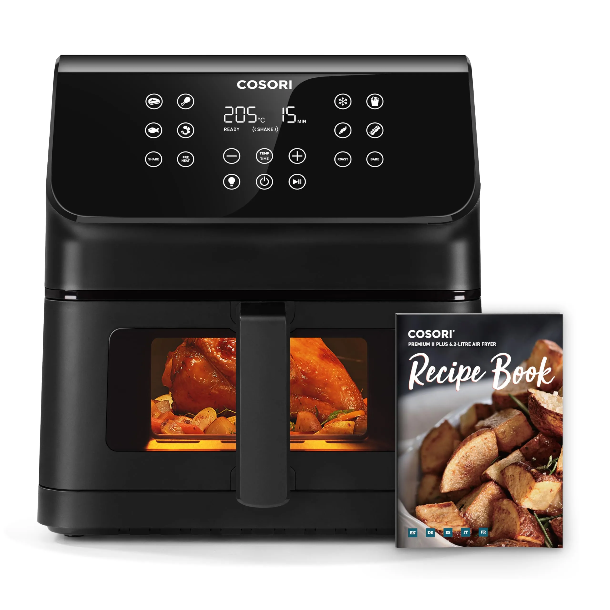 Cosori Friggitrice ad Aria 6,2 Litri, Finestra, Shake, 11 Funzioni, 1700W