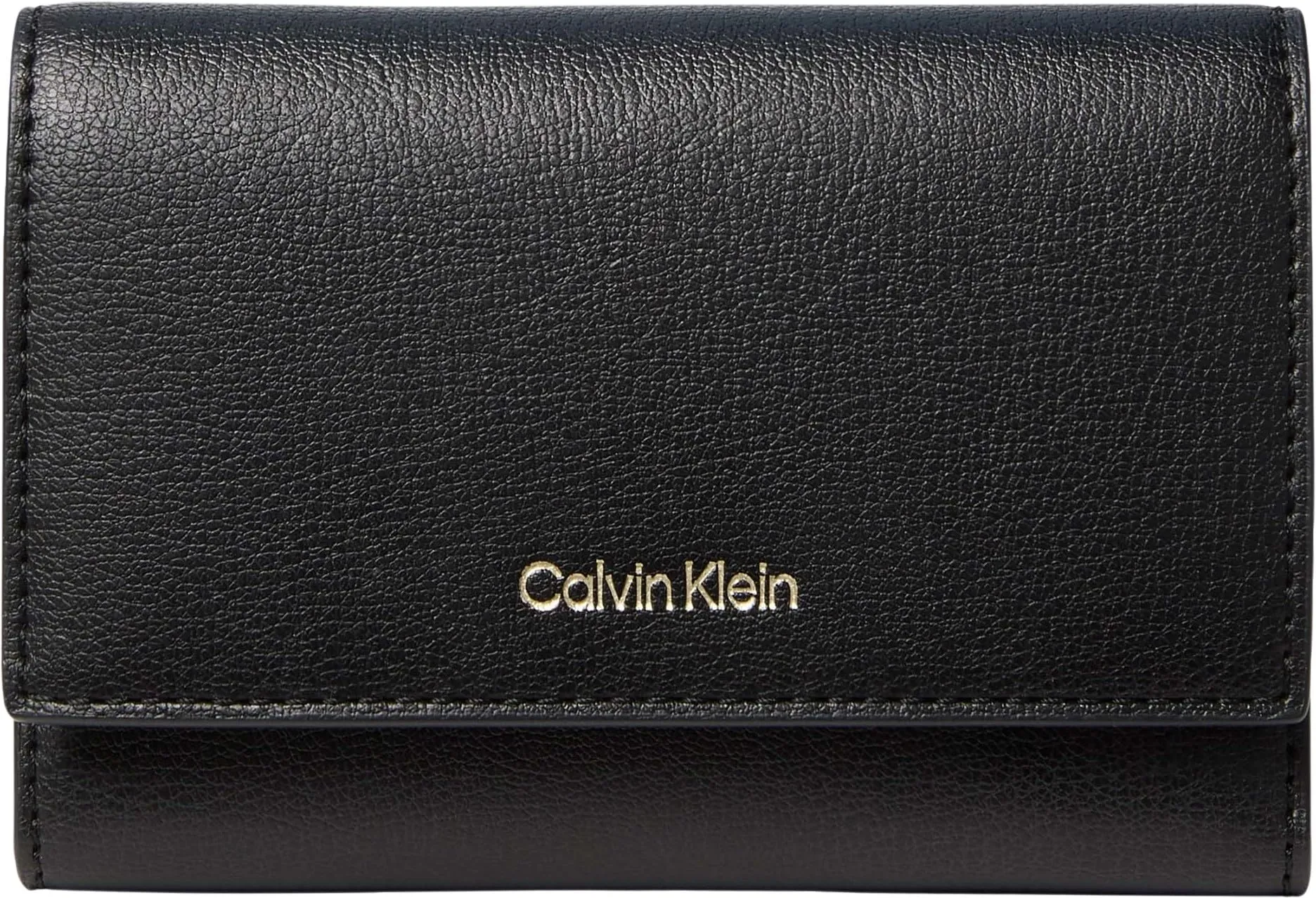 Calvin Klein Portafogli donna FOIL Logo Trifold con tasca con zip LV04F1117G, nero (nero/cocco tostato), taglia unica, Nero (nero/cocco tostato), Taglia unica