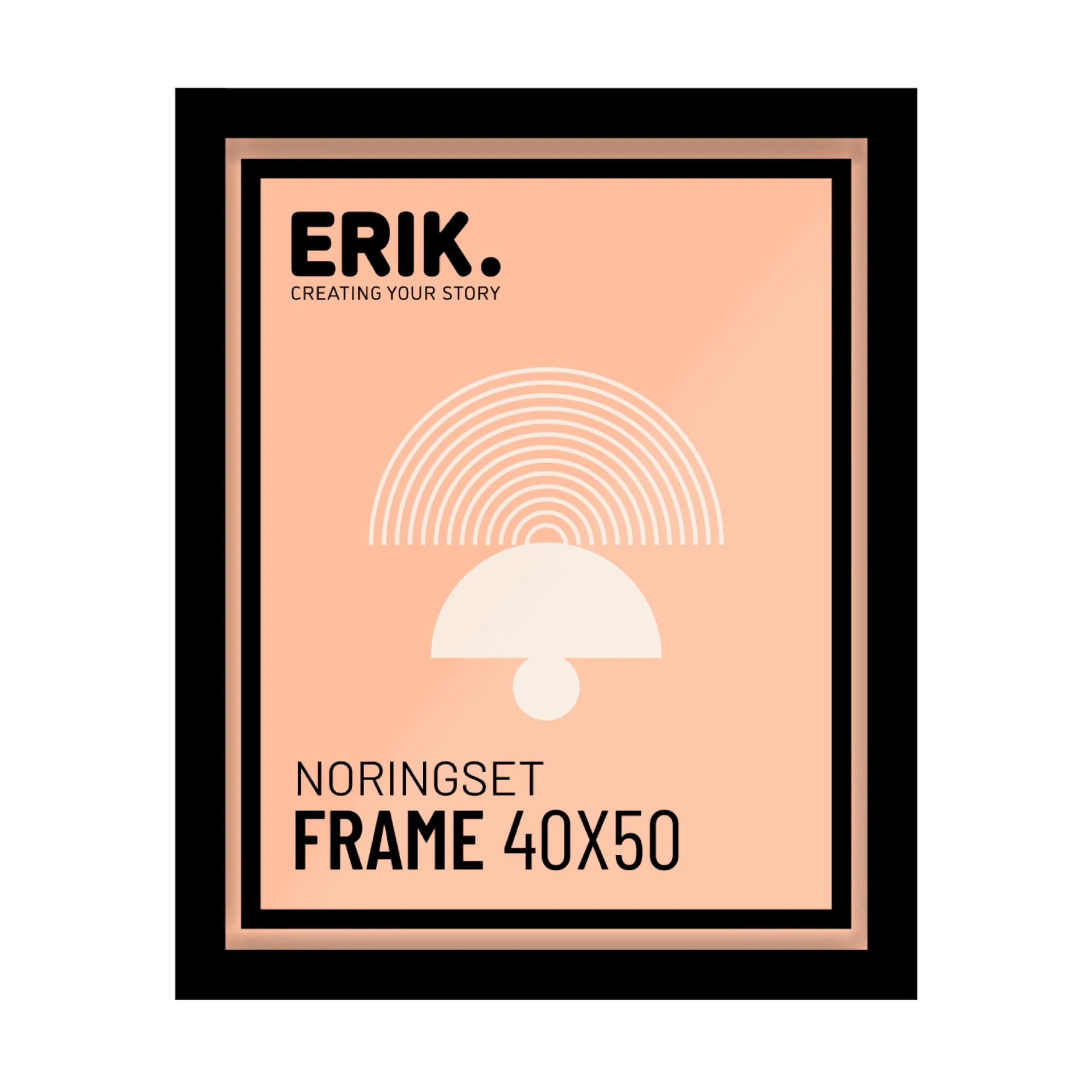 Grupo Erik Cornice 40x50 cm Nera | Portafoto da Parete in MDF
