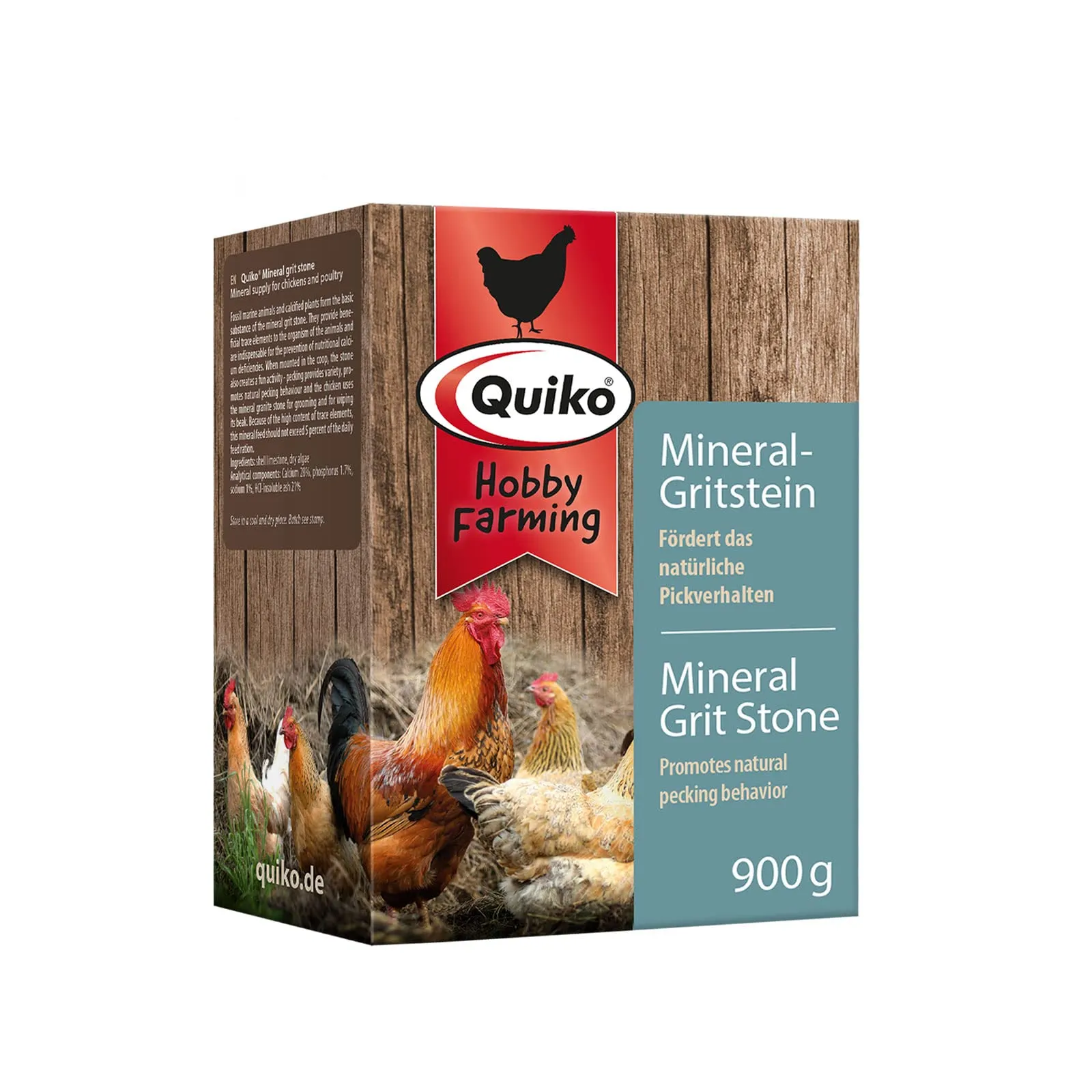 Quiko Hobby Farming – Pietra di grit minerale per pollo 900 g – Pietra da beccare – Accessori per pollo