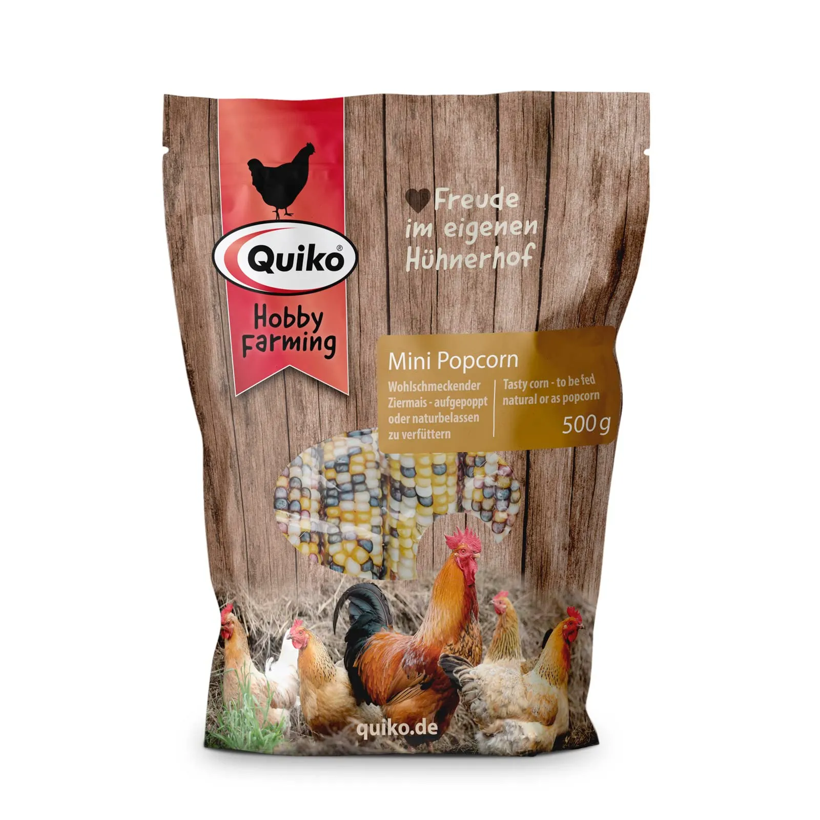 Quiko Hobby Farming – Mini popcorn per pollo 500 g – Accessori per pollo – Intrattenimento per pollo