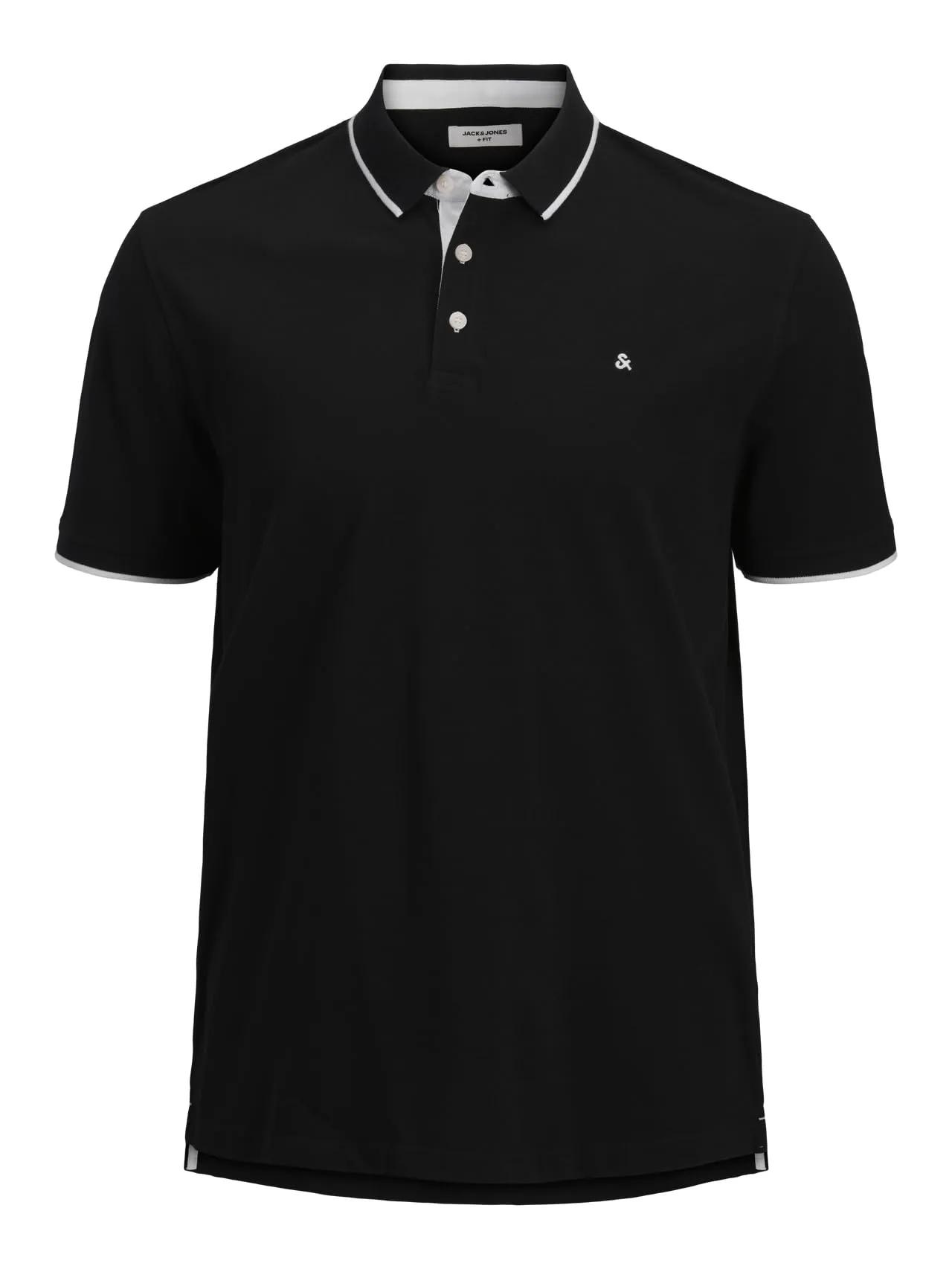 Jack & Jones Jjepaulos - Polo S Noos Pls – Plus Size, Nero, 5XL