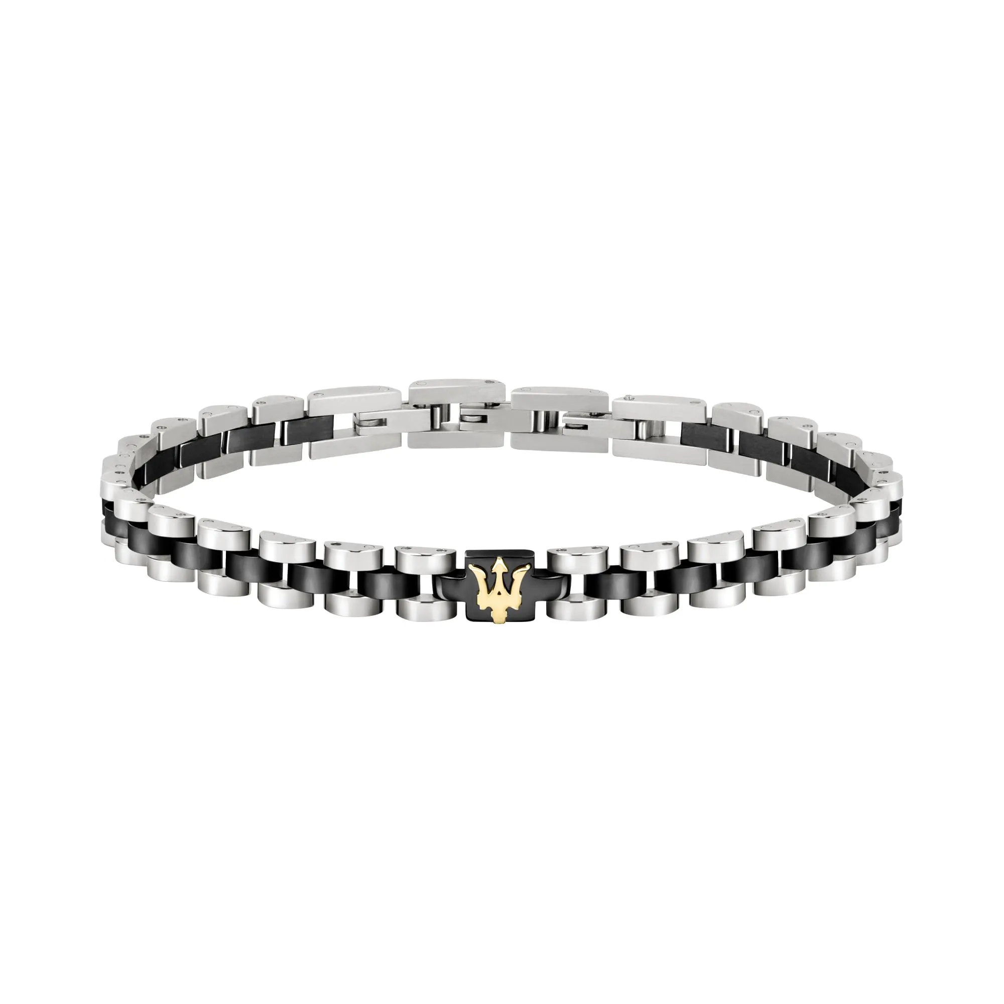 Maserati Jewels Bracciale Uomo, 21 cm, in Acciaio, PVD - JM320AST08