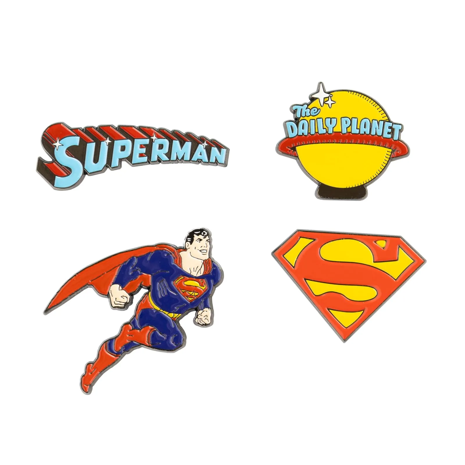 Grupo Erik Superman Set 4 Spille in Metallo | DC Comics da Collezione