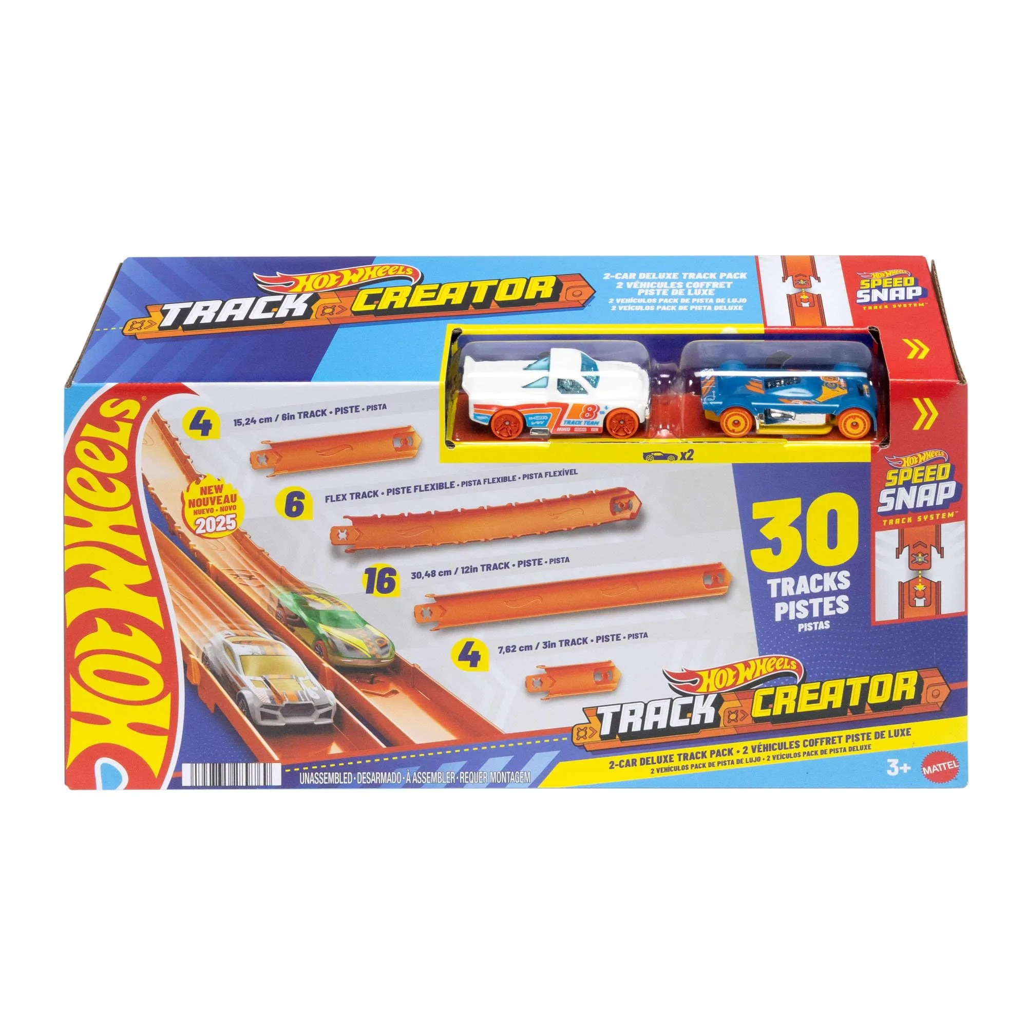 Hot Wheels Track Creator Confezione Pista Deluxe con 2 macchinine