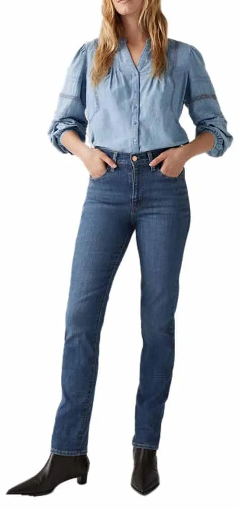 Levi's 724 High Rise Straight, Jeans Donna, Way Back, 25W / 32L