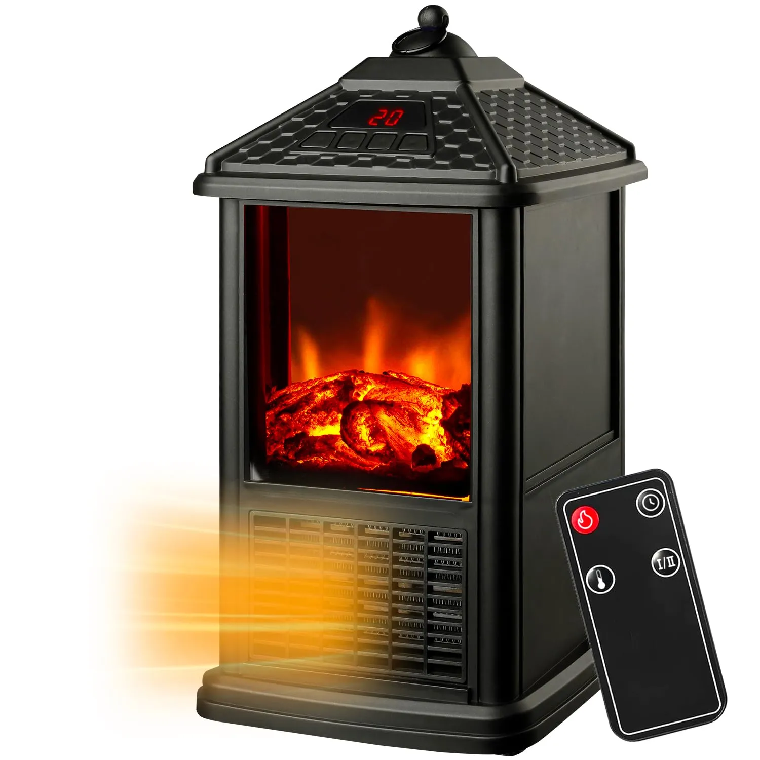 MaisonRouge Camino Elettrico da Tavolo 1000W con Effetto Fiamma 3D