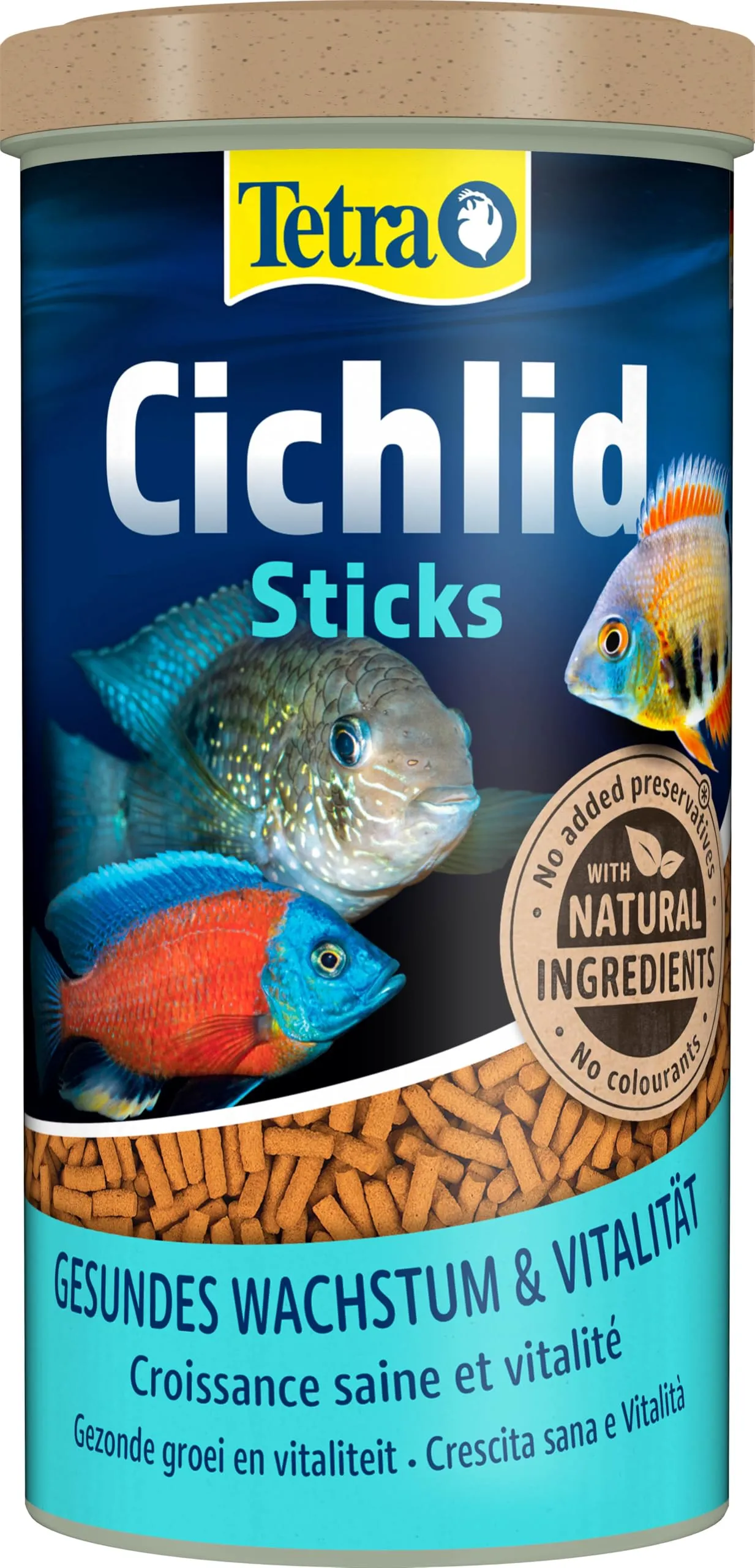 Tetra Cichlid Sticks - Mangime completo per ciclidi, 1 L