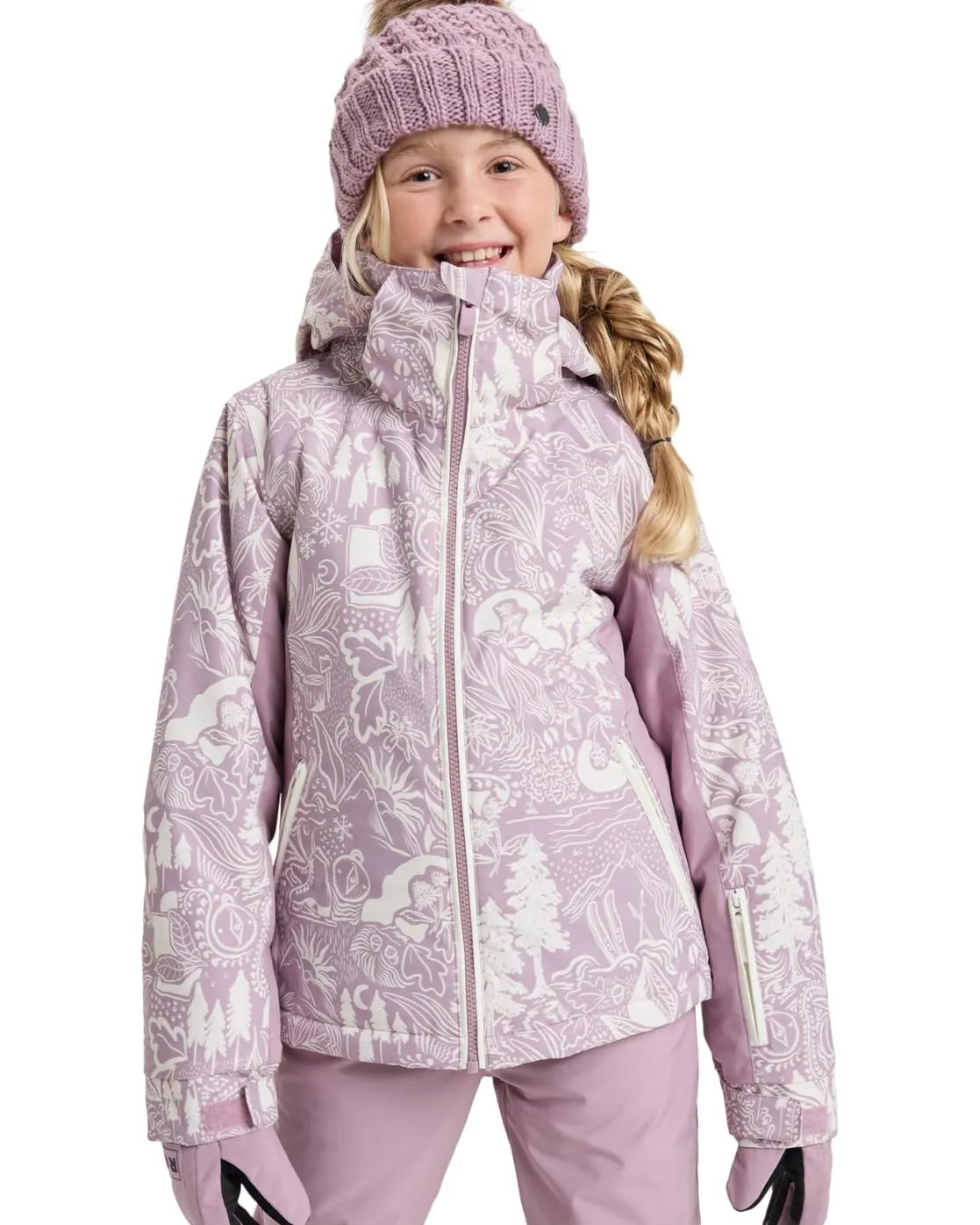 Roxy Free Jet - Giacca da neve, da ragazza, taglia 40, colore: Rosa