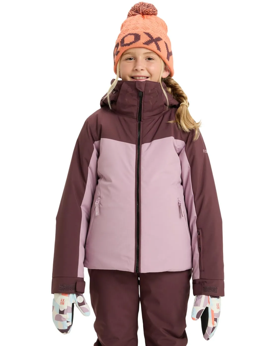Roxy Free Jet Block - Giacca da neve da ragazza, taglia 10, colore: Rosa