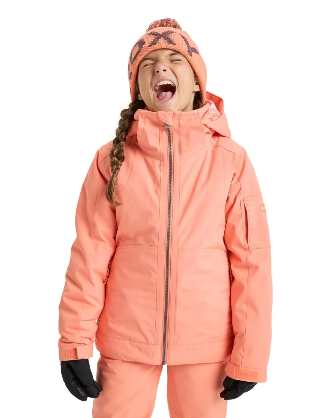 Roxy Meade - Giacca da neve da ragazza, taglia 14, colore: Arancione