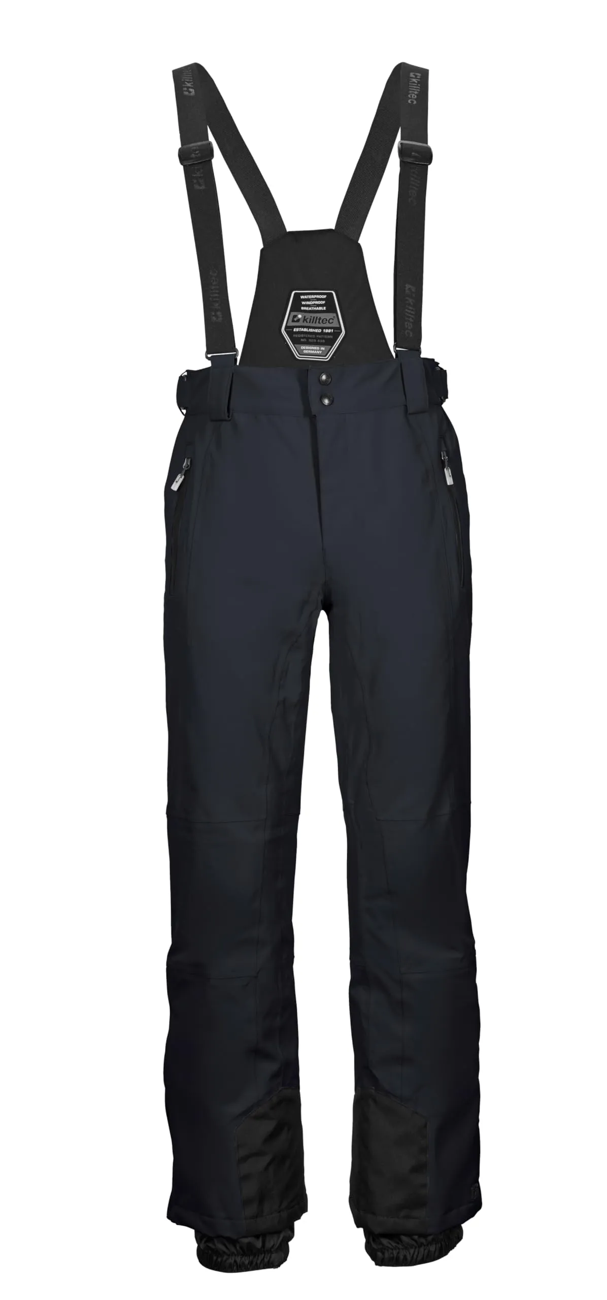 killtec Uomo Pantaloni da Sci/Funzionali con Bretelle Staccabili, paraspigoli e Protezione antineve KSW 100 ENOSH MN Ski PNTS, Schwarz, XXL, 43431-000