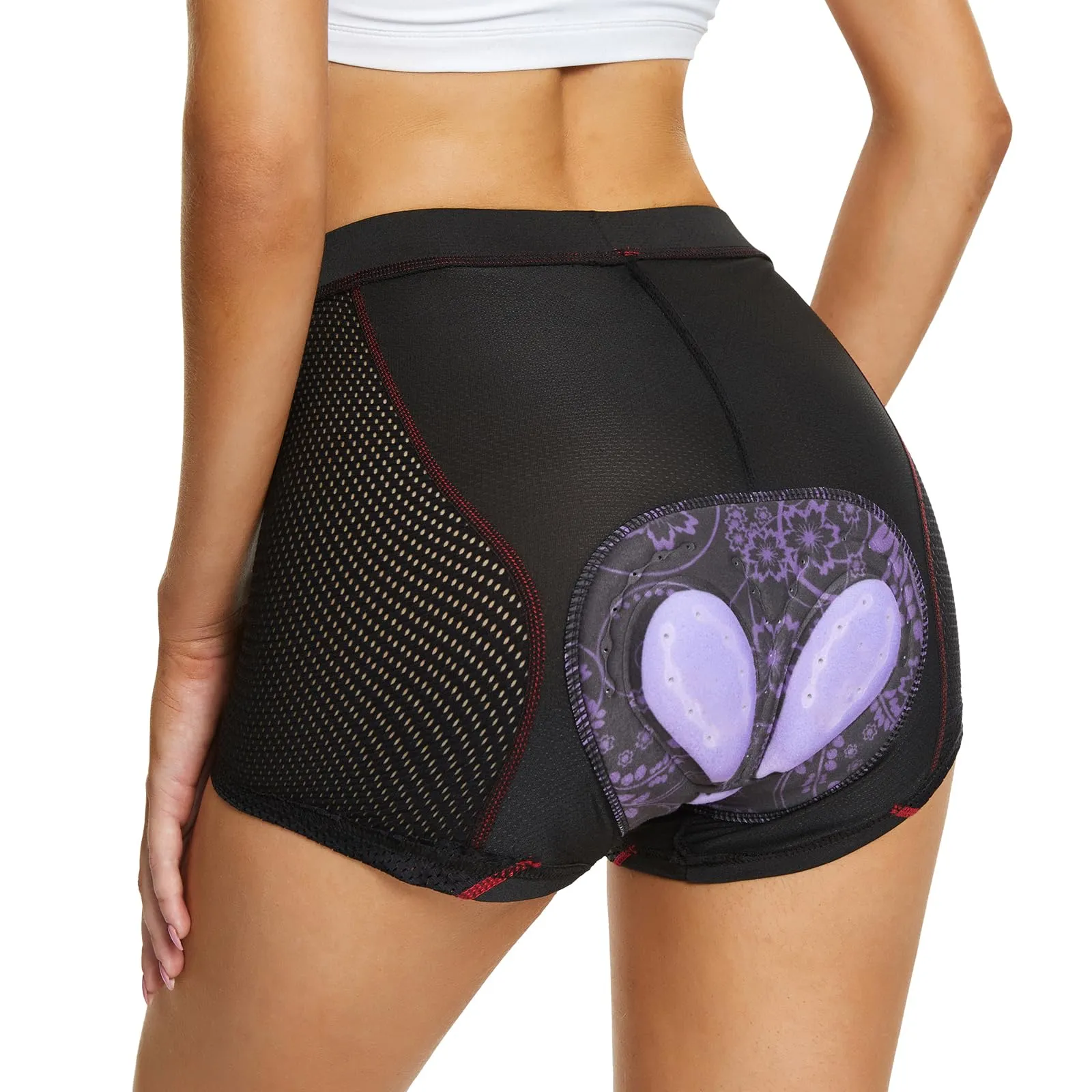 MEETWEE Pantaloncini da Ciclismo da Donna, 4D Gel Imbottiti Intimo Pantaloncini da Bici Antiscivolo Intimo MTB da Ciclismo Donna Traspirante Pantaloncini Corti da Ciclismo