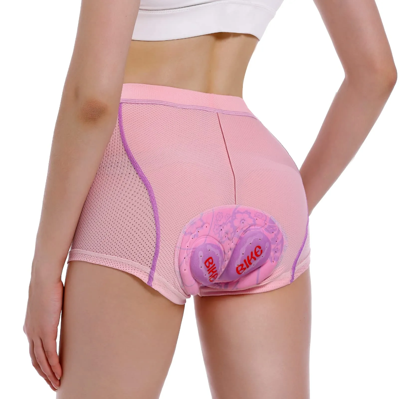 MEETWEE Pantaloncini da Ciclismo da Donna, 4D Gel Imbottiti Intimo Pantaloncini da Bici Antiscivolo Intimo MTB da Ciclismo Donna Traspirante Pantaloncini Corti da Ciclismo