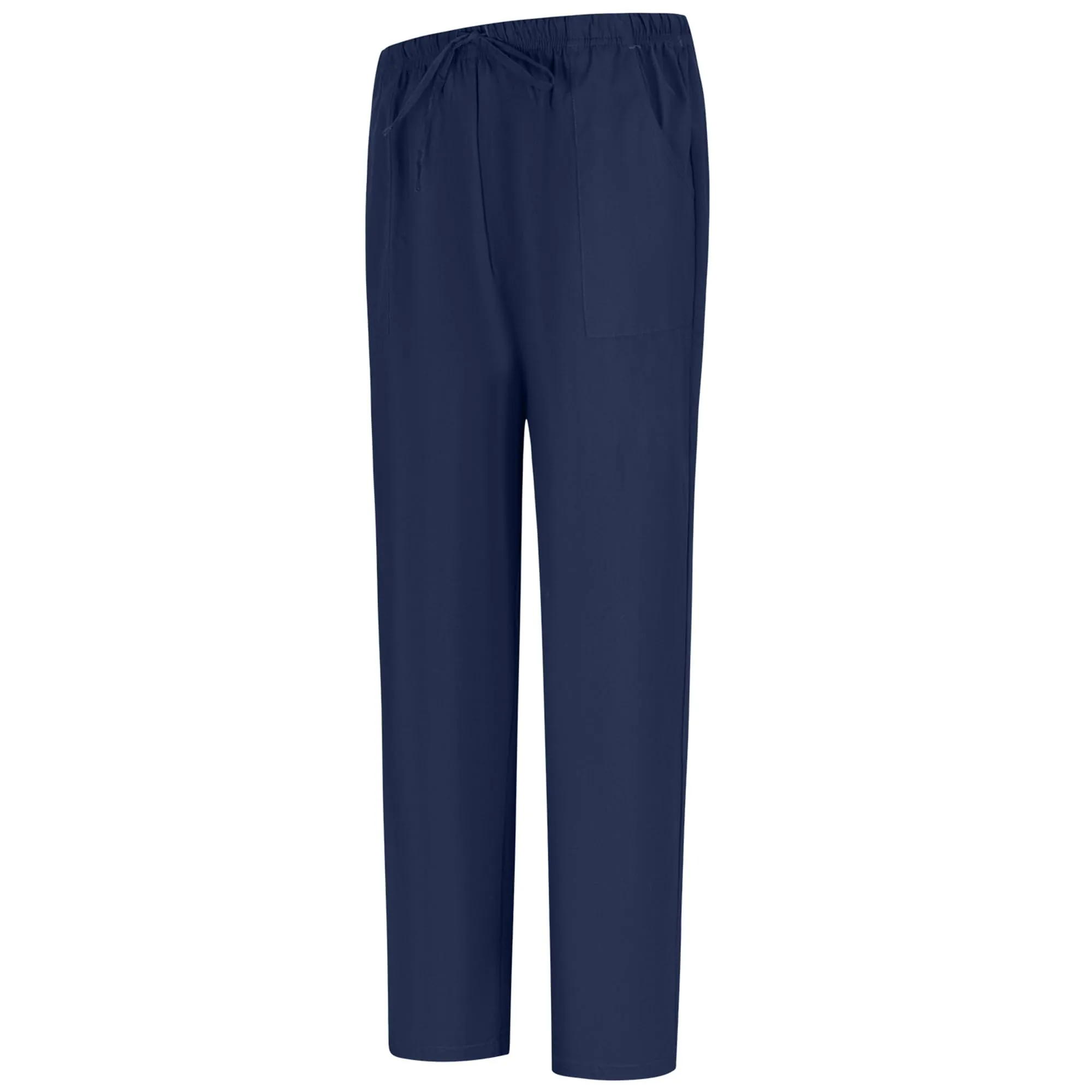 MISEMIYA - Pantaloni Unisex Vita Elastica Uniforme di Lavoro Clinica Ospedale -BZ-6802 - Large, Blu Navy