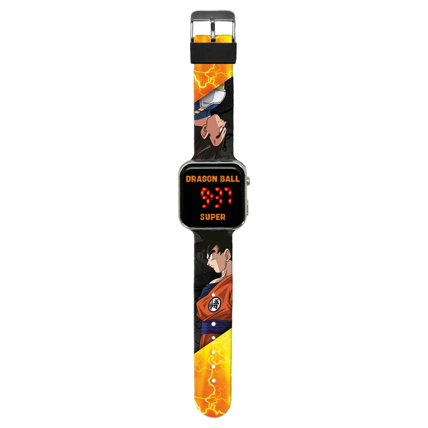Kids Licensing - Orologio digitale a LED per bambini e bambine con personaggi, ha funzioni di ora, data e cinturino regolabile, Dragon Ball nero, Dragon Ball nero