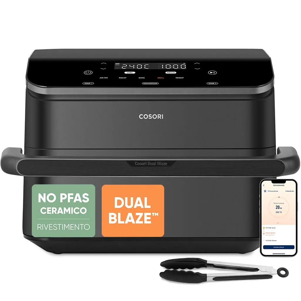 Cosori Twinfry Friggitrice ad Aria 10 Litri Doppio Cestello 5L+5L Con WIFI