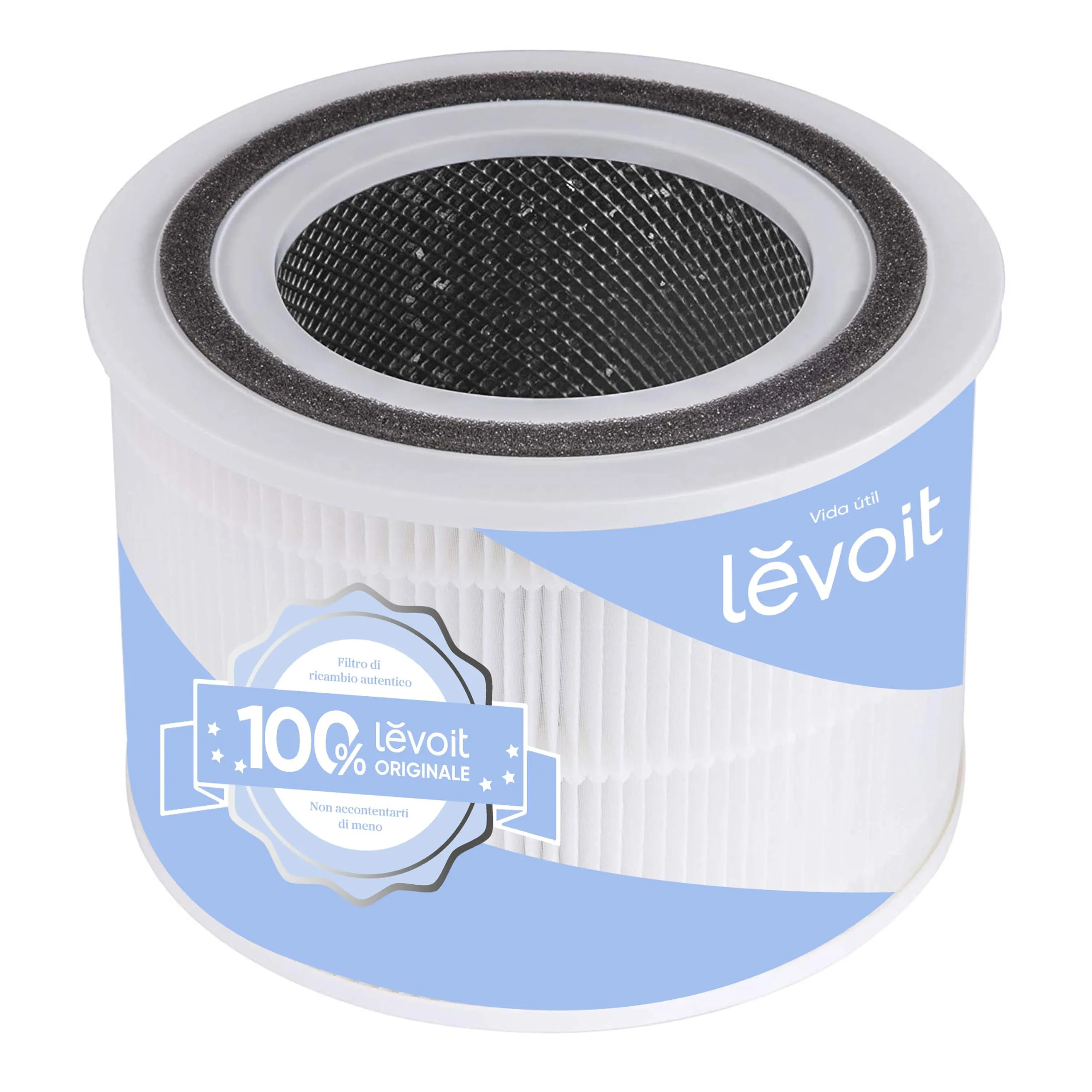 Levoit Filtro di ricambio per purificatore d'aria Core 200S, filtro HEPA con carboni attivi ad alta efficienza e prefiltro, contro allergie, fumo e polline, Core 200S-RF