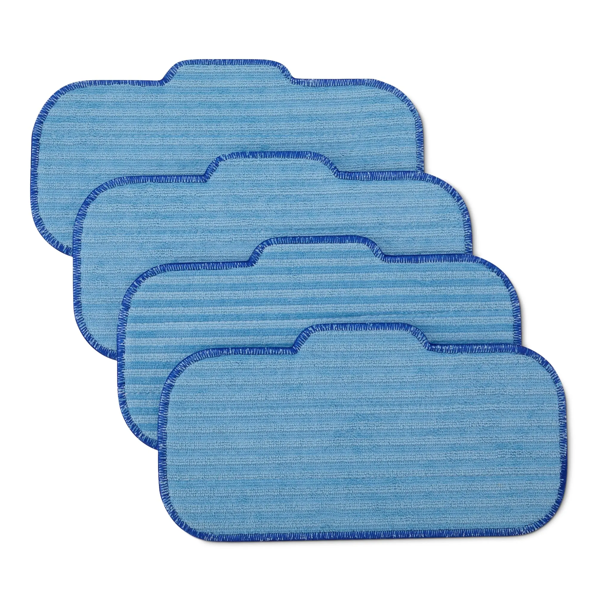 Amazon Basics Tamponi di Ricambio per Scopa a Vapore, Lavabili per Tutti i Pavimenti duri, 30.5 x 14 x 0.5 cm, Blu, Confezione da 4