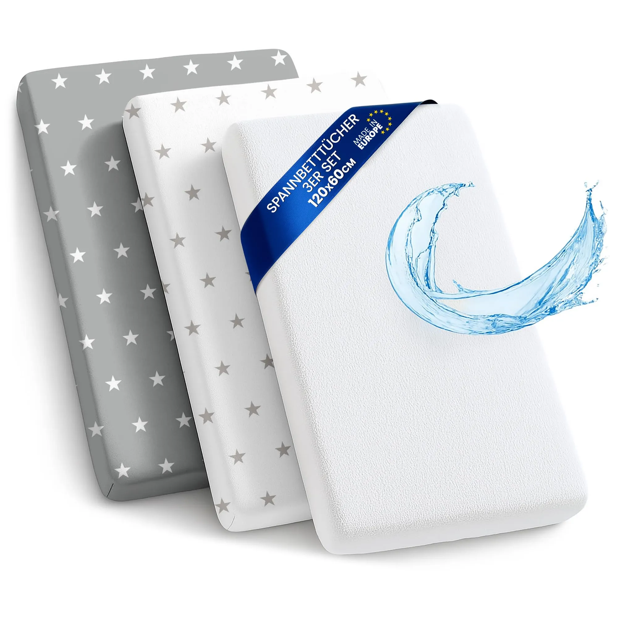 Lenzuola con angoli elastico Passeggino set di 3 Coprimaterasso Bimbo